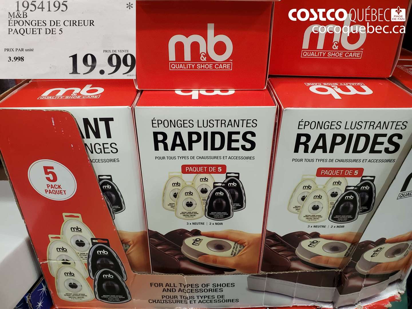 1954195 ÉPONGES DE CIREUR PAQUET DE 5 $19.99