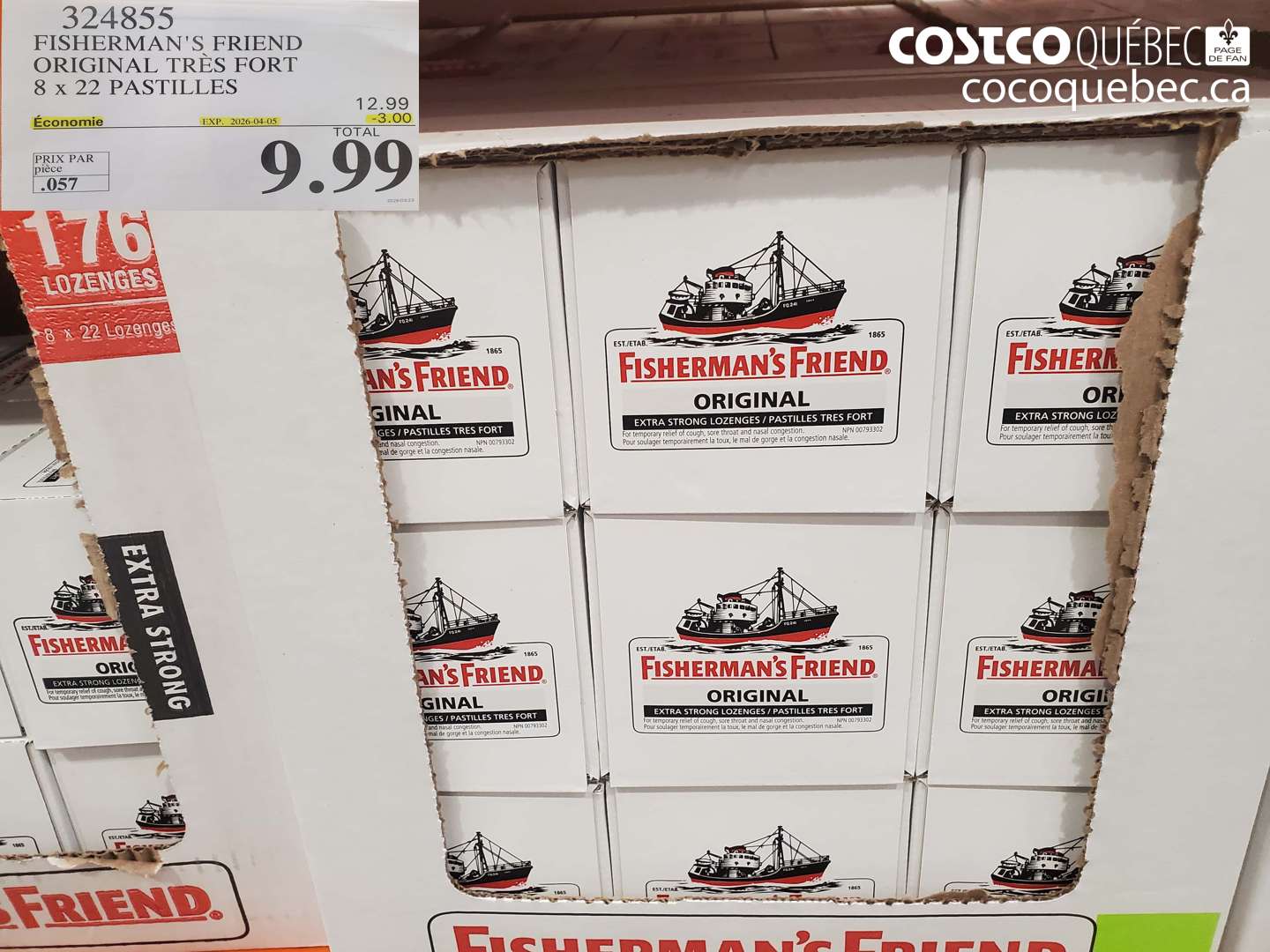 3248555 FISHERMAN'S FRIEND ORIGINAL TRÈS FORT 8 X 22 PASTILLES ($3.00 INSTANT SAVINGS EXPIRES ON 2026-04-05) $9.99