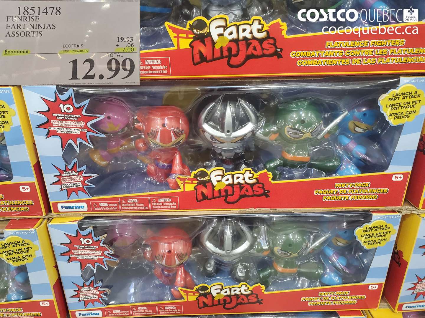 1851478 FUNRISE FART NINJAS ASSORTIS ($7.00 INSTANT SAVINGS EXPIRES ON 2026-04-05) $12.99