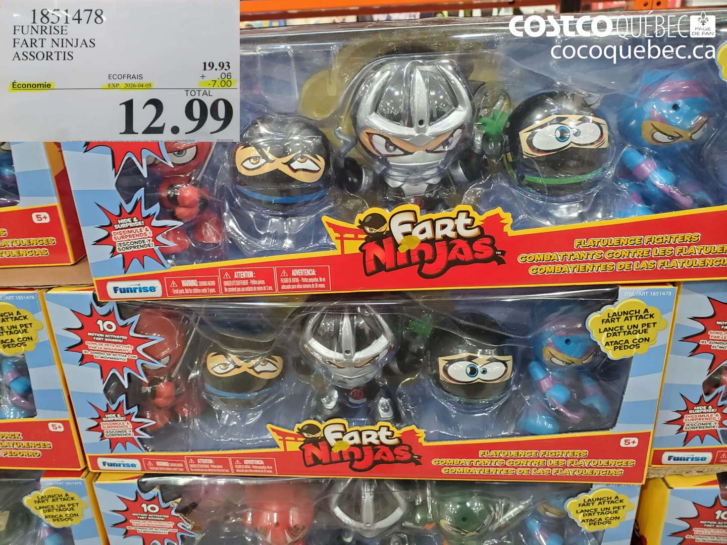 1851478 FUNRISE FART NINJAS ASSORTIS ($7.00 INSTANT SAVINGS EXPIRES ON 2026-04-05) $12.99