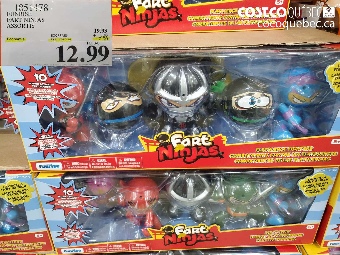 1851478 FUNRISE FART NINJAS ASSORTIS ($7.00 INSTANT SAVINGS EXPIRES ON 2026-04-05) $12.99