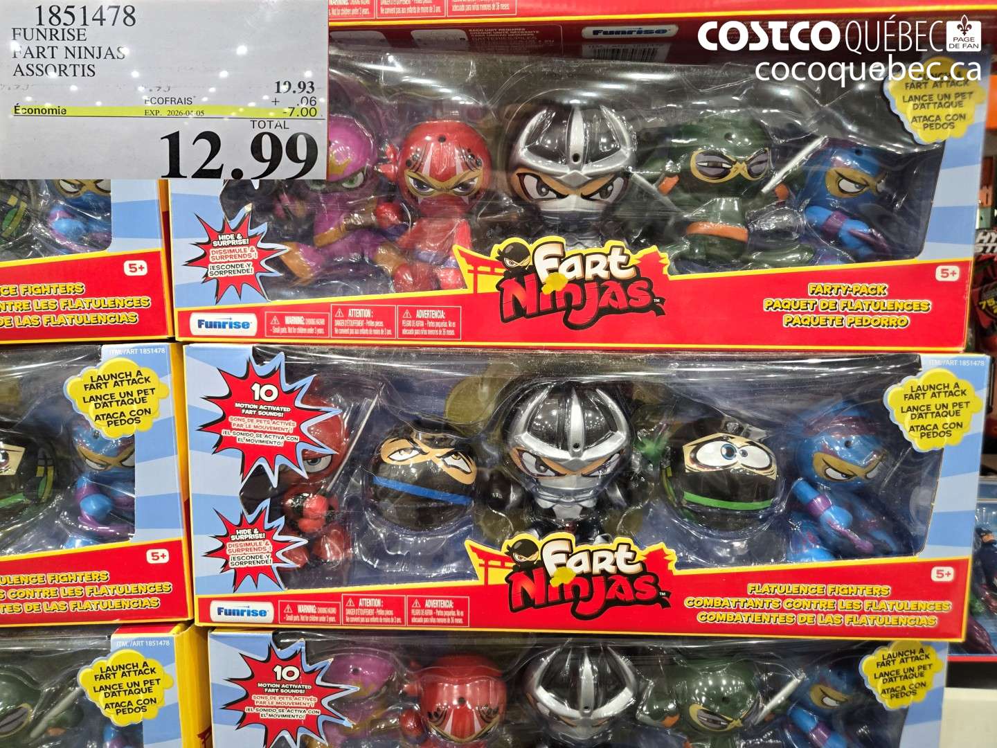 1851478 FUNRISE FART NINJAS ASSORTIS ($7.00 INSTANT SAVINGS EXPIRES ON 2026-04-05) $12.99