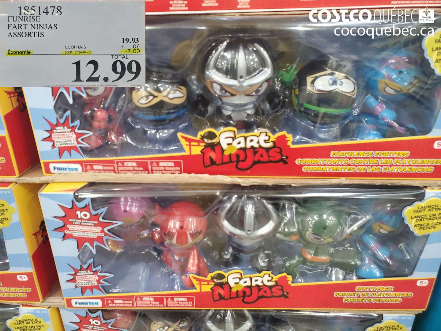 1851478 FUNRISE FART NINJAS ASSORTIS ($7.00 INSTANT SAVINGS EXPIRES ON 2026-04-05) $12.99
