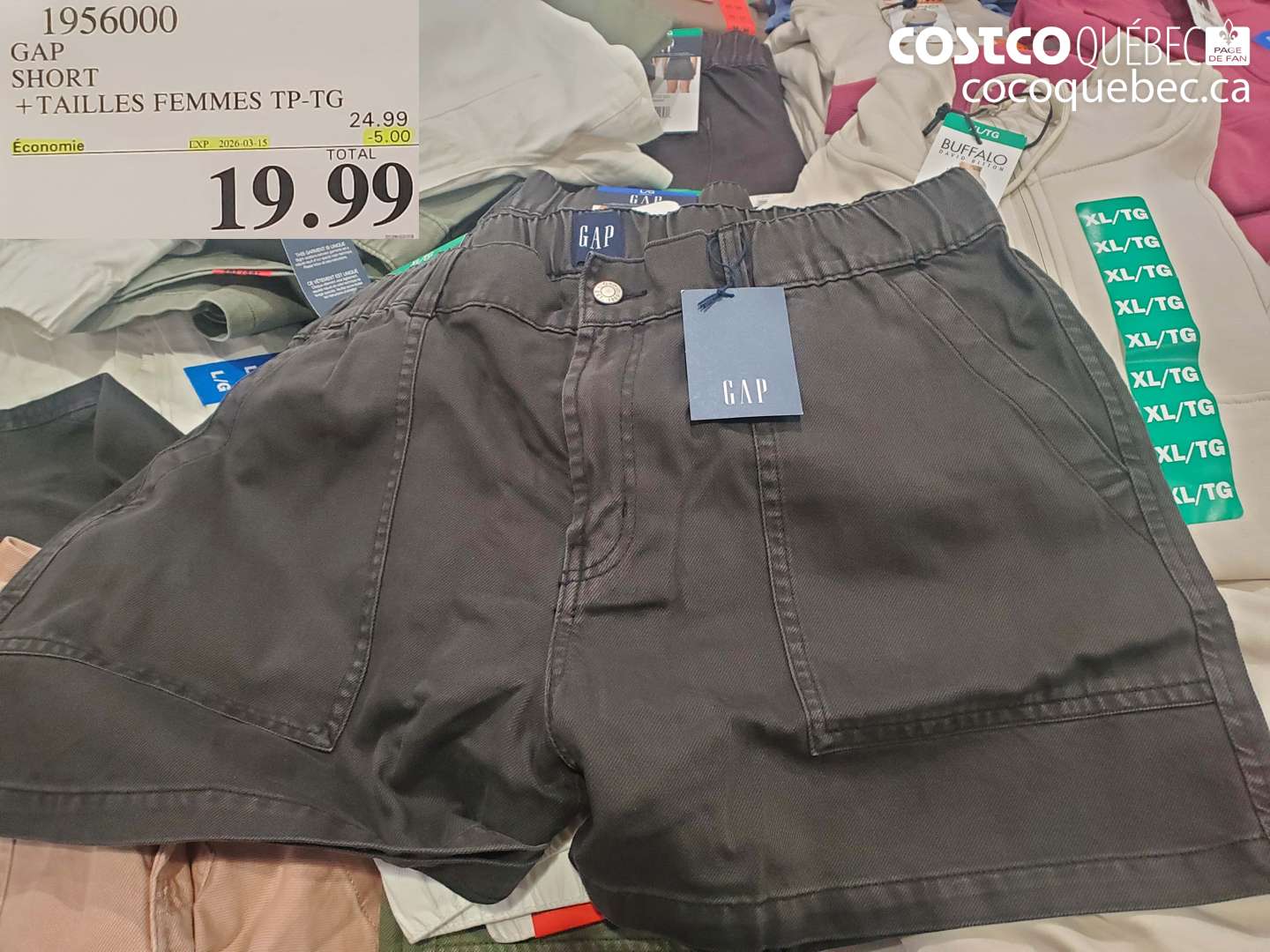 1956000 GAP SHORT +TAILLES FEMMES TP-TG ($5.00 INSTANT SAVINGS EXPIRES ON 2026-03-15) $19.99