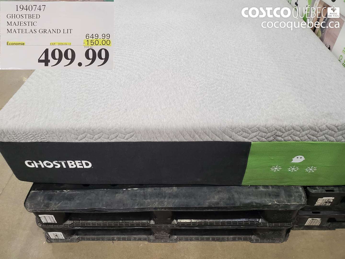 1940747 GHOSTBED MAJESTIC MATELAS GRAND LIT ($150.00 INSTANT SAVINGS EXPIRES ON 2026-04-12) $499.99