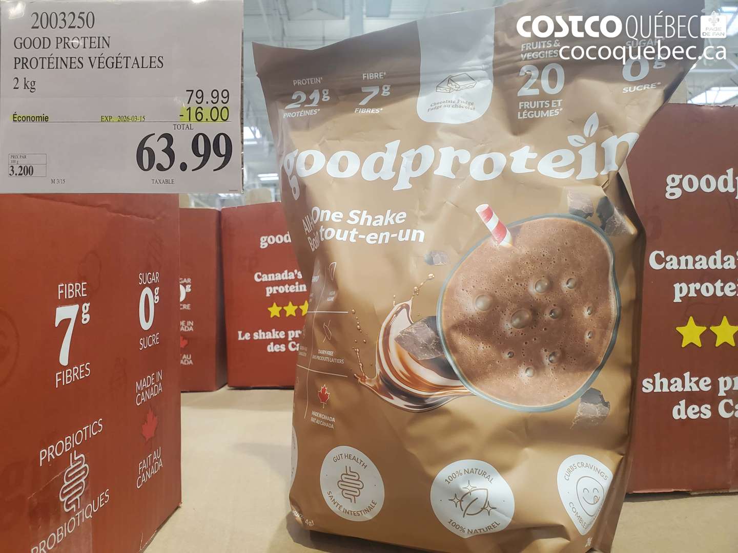 2003250 GOOD PROTEIN PROTEINES VEGETALES ($16.00 INSTANT SAVINGS EXPIRES ON 2026-03-15) $63.99