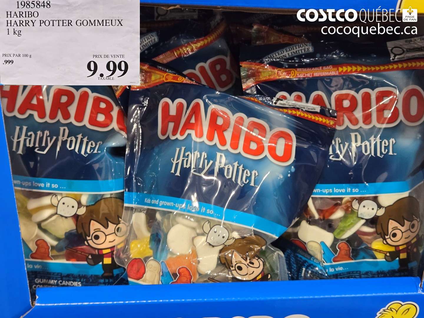 1985848 HARIBO HARRY POTTER GOMMEUX 1 KG $9.99