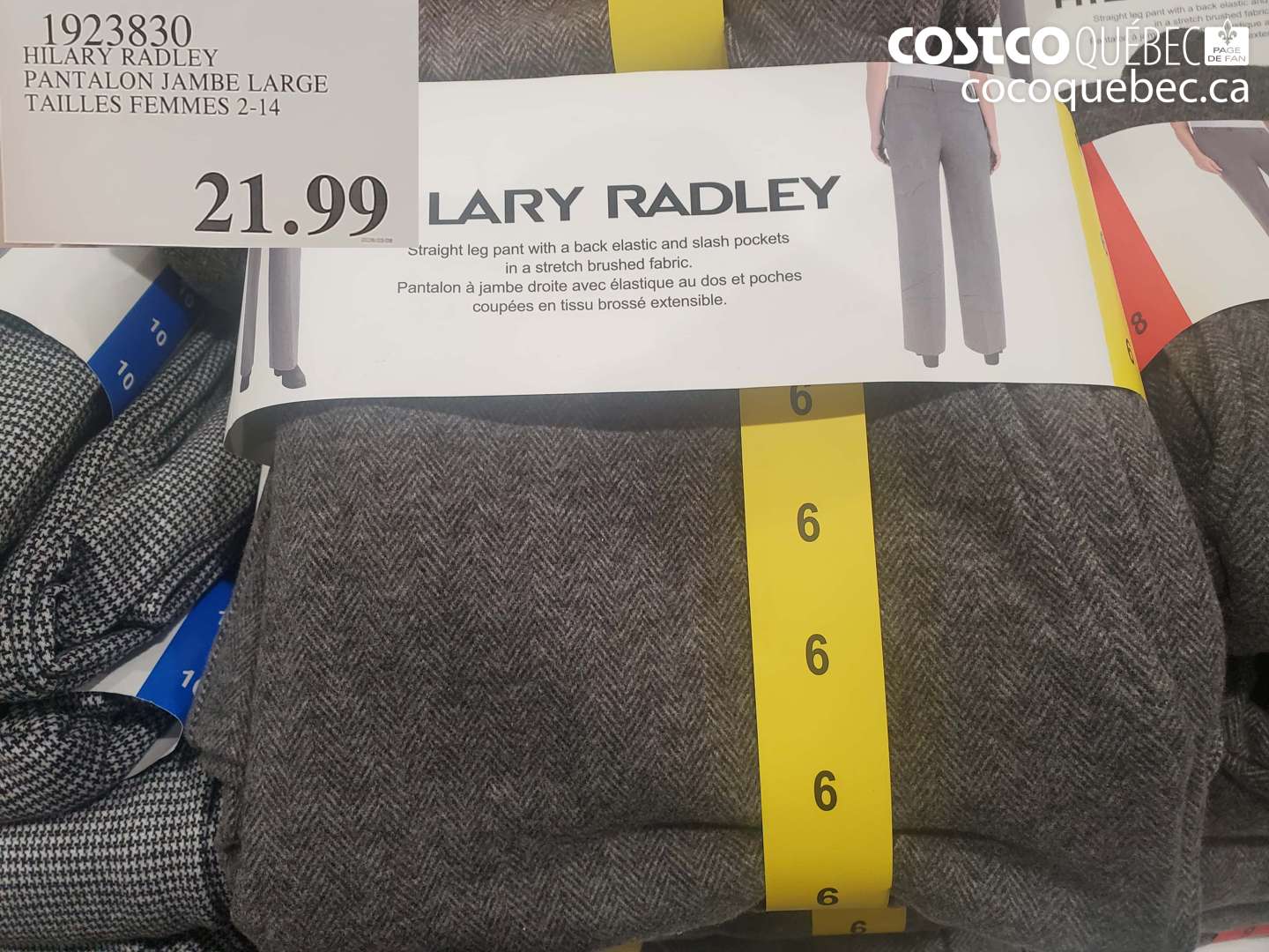 1923830 HILARY RADLEY PANTALON JAMBE LARGE TAILLES FEMMES 2-14 $21.99