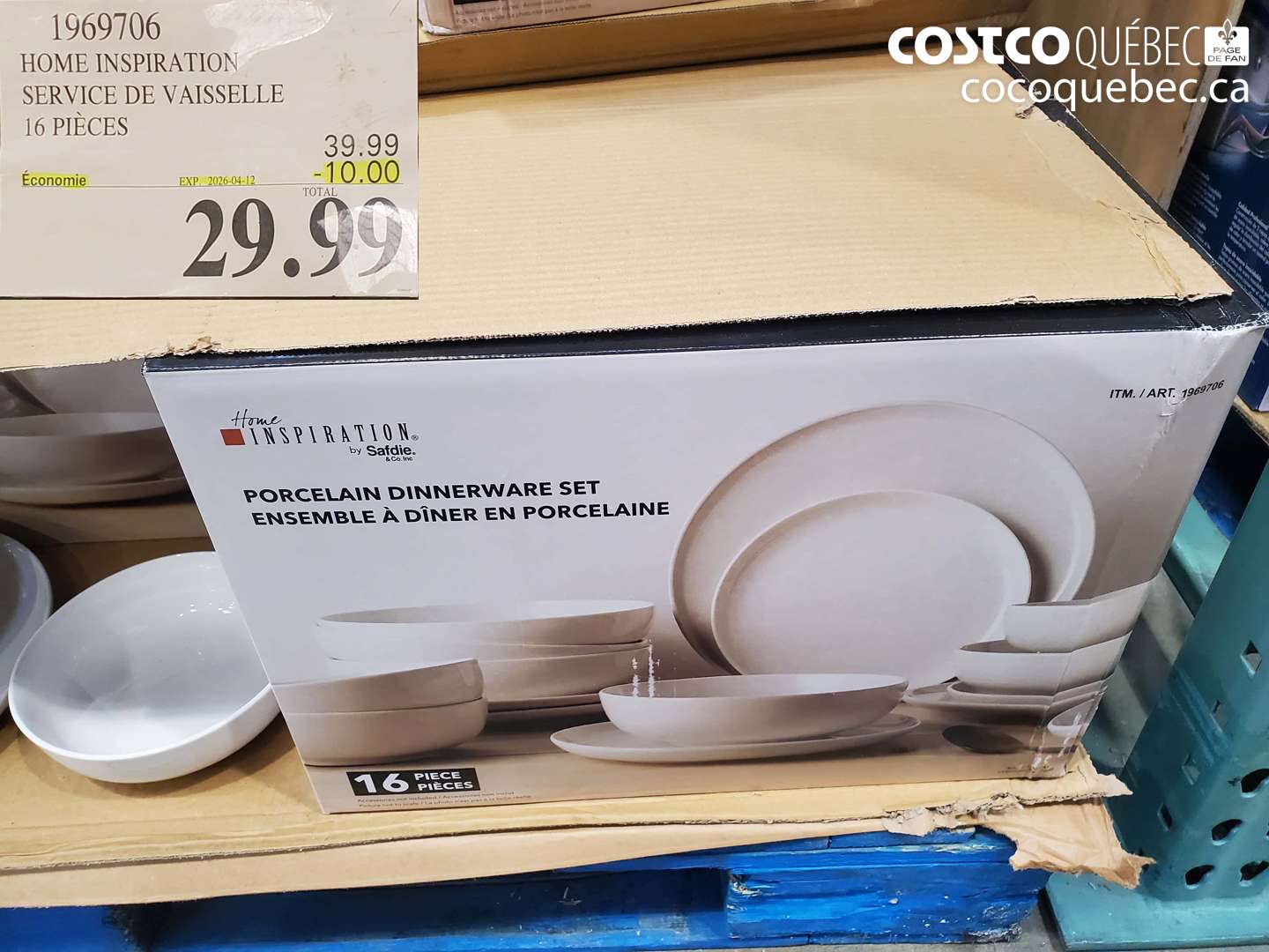 1969706 HOME INSPIRATION SERVICE DE VAISSELLE 16 PIECES ($10.00 INSTANT SAVINGS EXPIRES ON 2026-04-12) $29.99