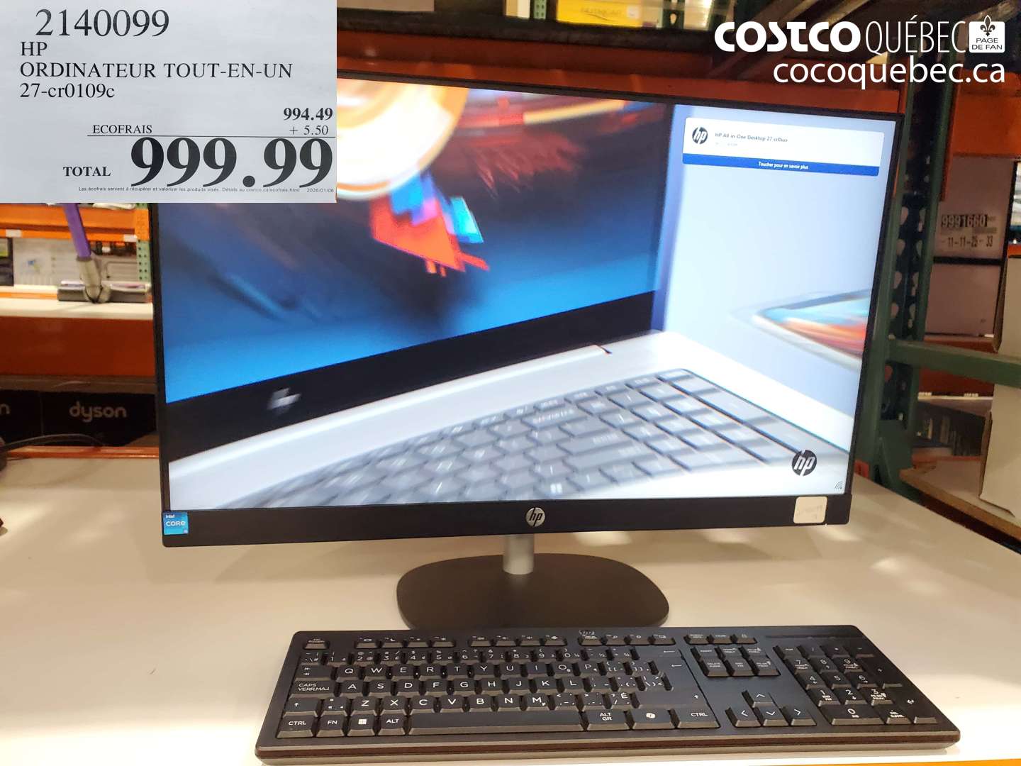 2140099 HP ORDINATEUR TOUT-EN-UN 27-CR0109C $999.99