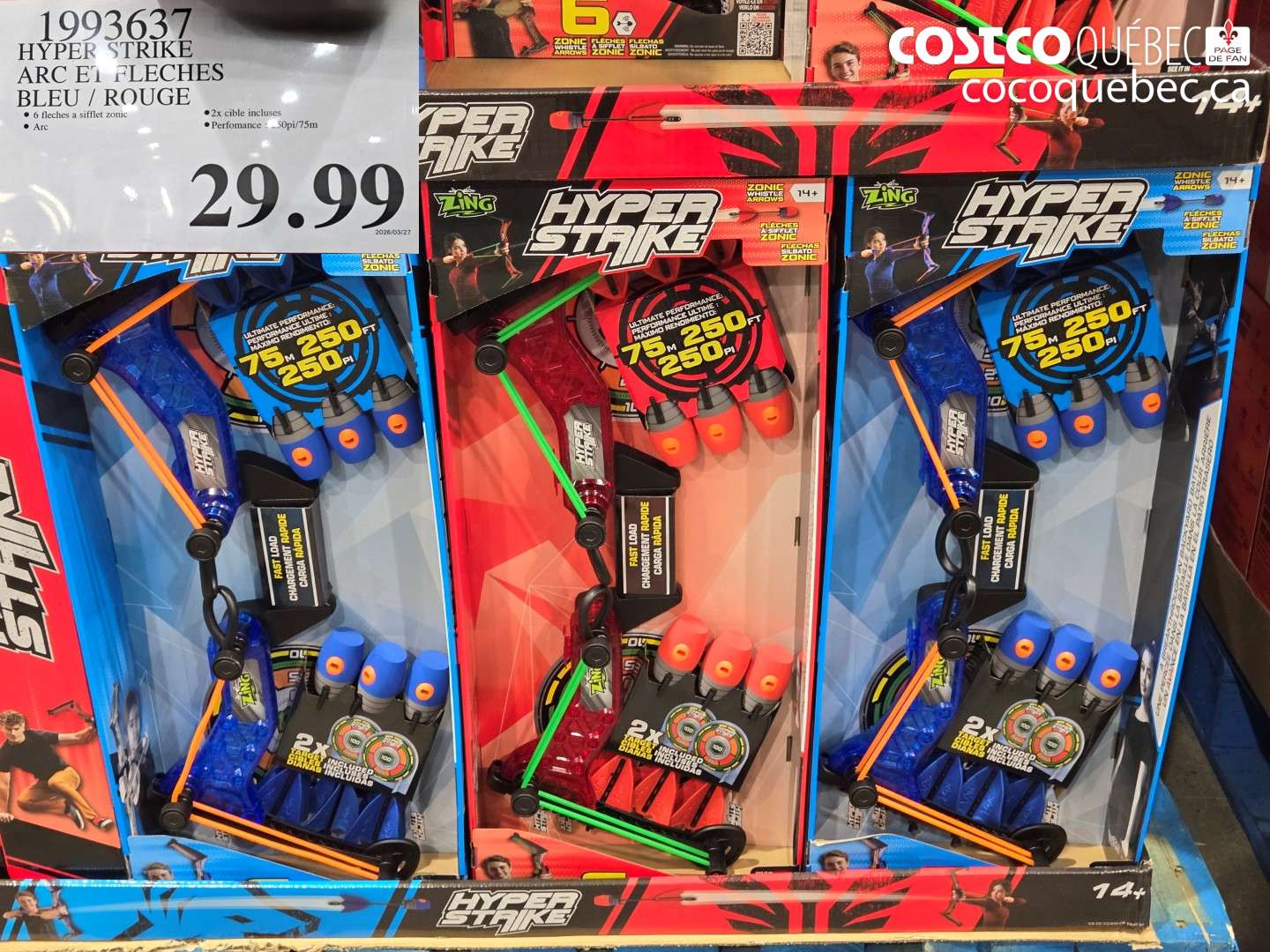 1993637 HYPER STRIKE ARC ET FLECHES BLEU / ROUGE $29.99