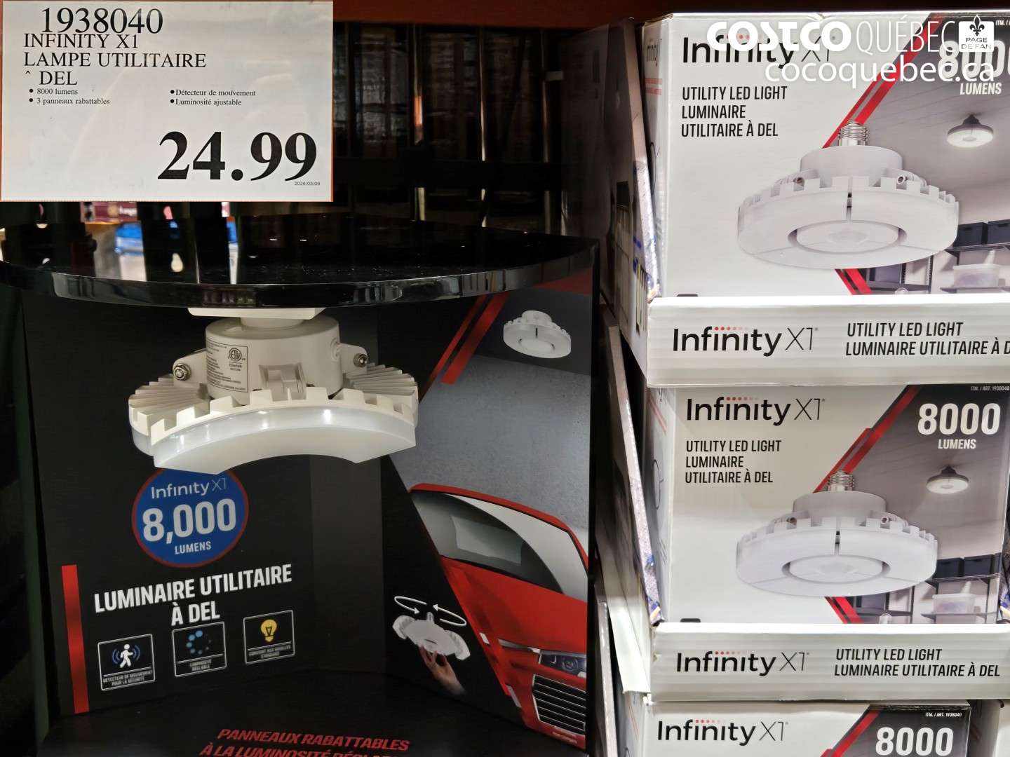 1938040 INFINITY XI LAMPE UTILITAIRE $24.99