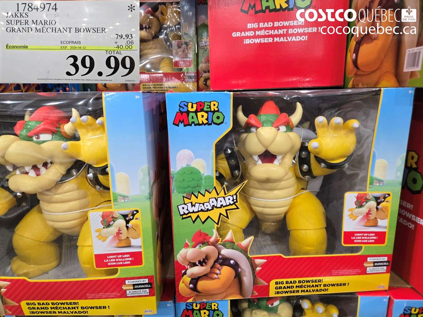 1784974 JAKKS SUPER MARIO GRAND MÉCHANT BOWSER ($40.00 INSTANT SAVINGS EXPIRES ON 2026-04-12) $39.99