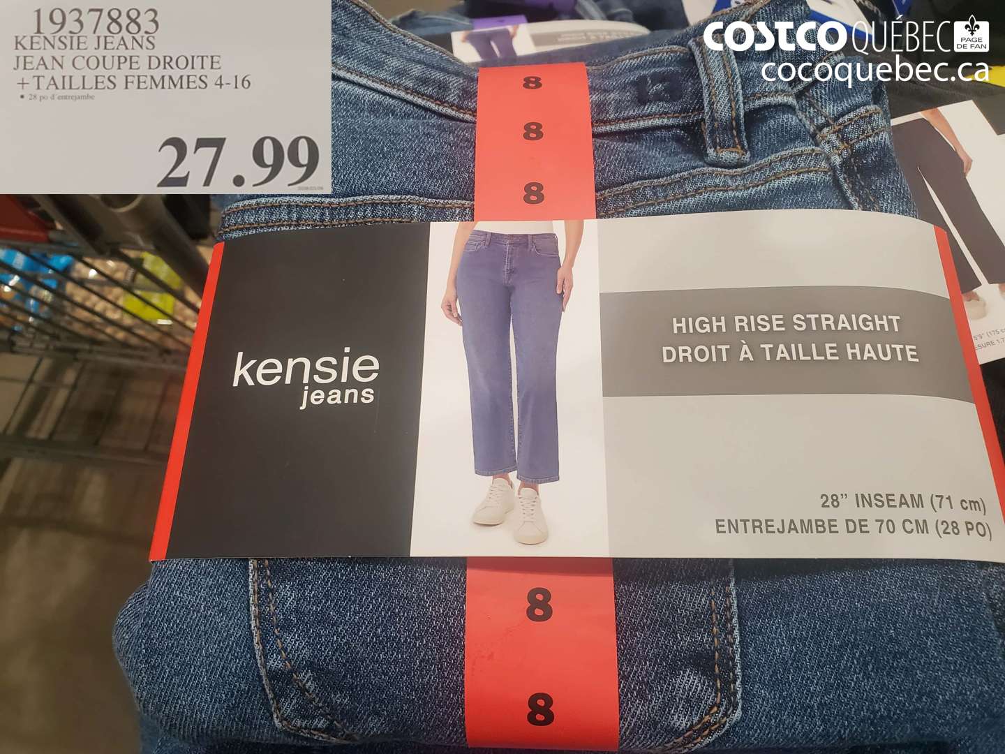 1937883 KENSIE JEANS JEAN COUPE DROITE +TAILLES FEMMES 4-16 $27.99