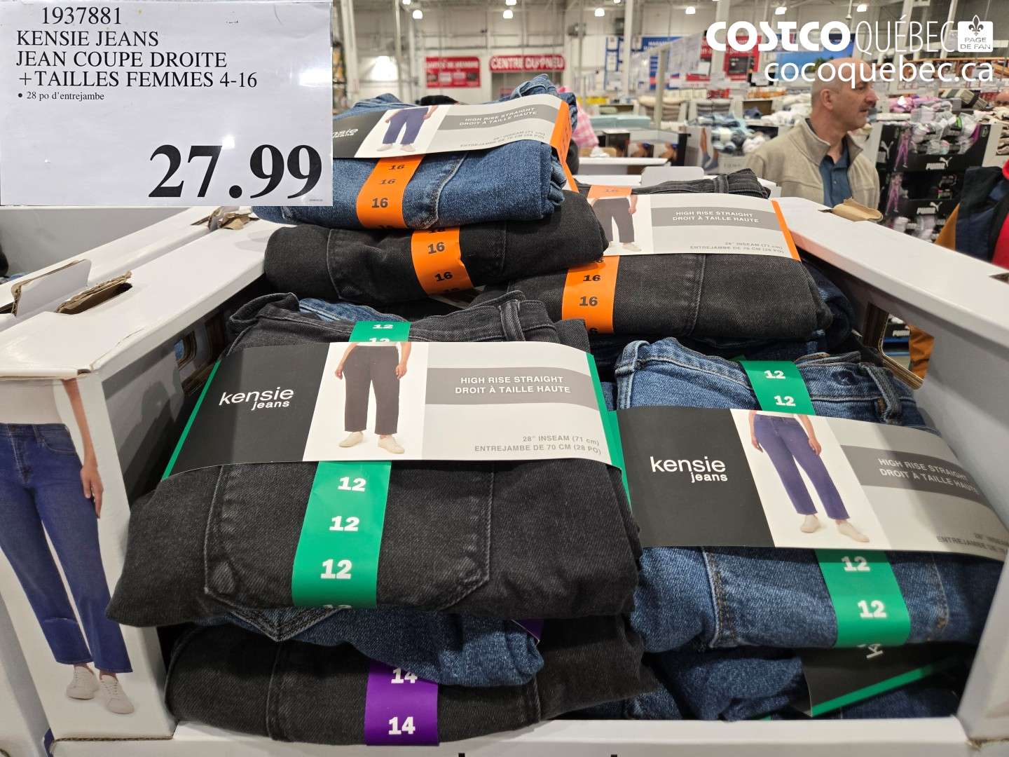 1937881 KENSIE JEANS JEAN COUPE DROITE + TAILLES FEMMES 4-16 $27.99