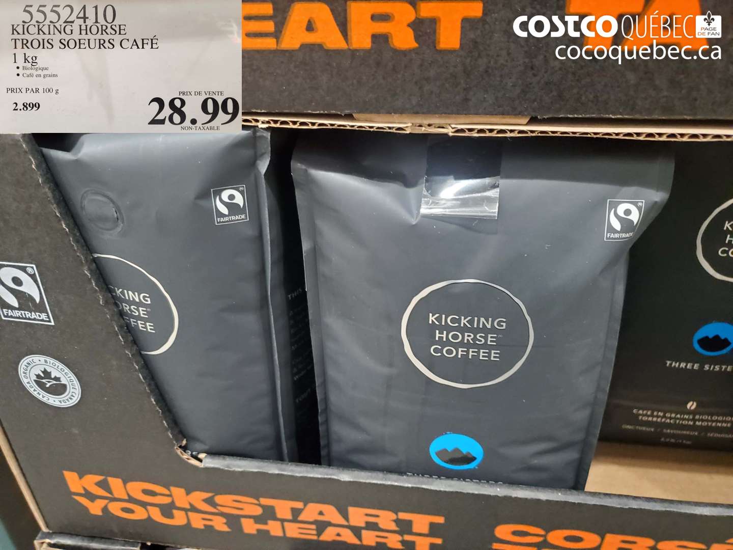 5552410 KICKING HORSE TROIS SOEURS CAFÉ $28.99