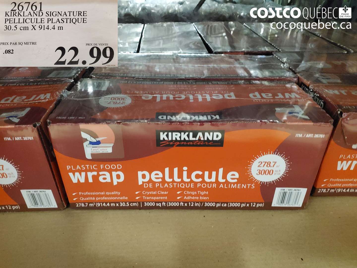 26761 KIRKLAND SIGNATURE PELLICULE PLASTIQUE 30.5 CM X 914.4 M $22.99