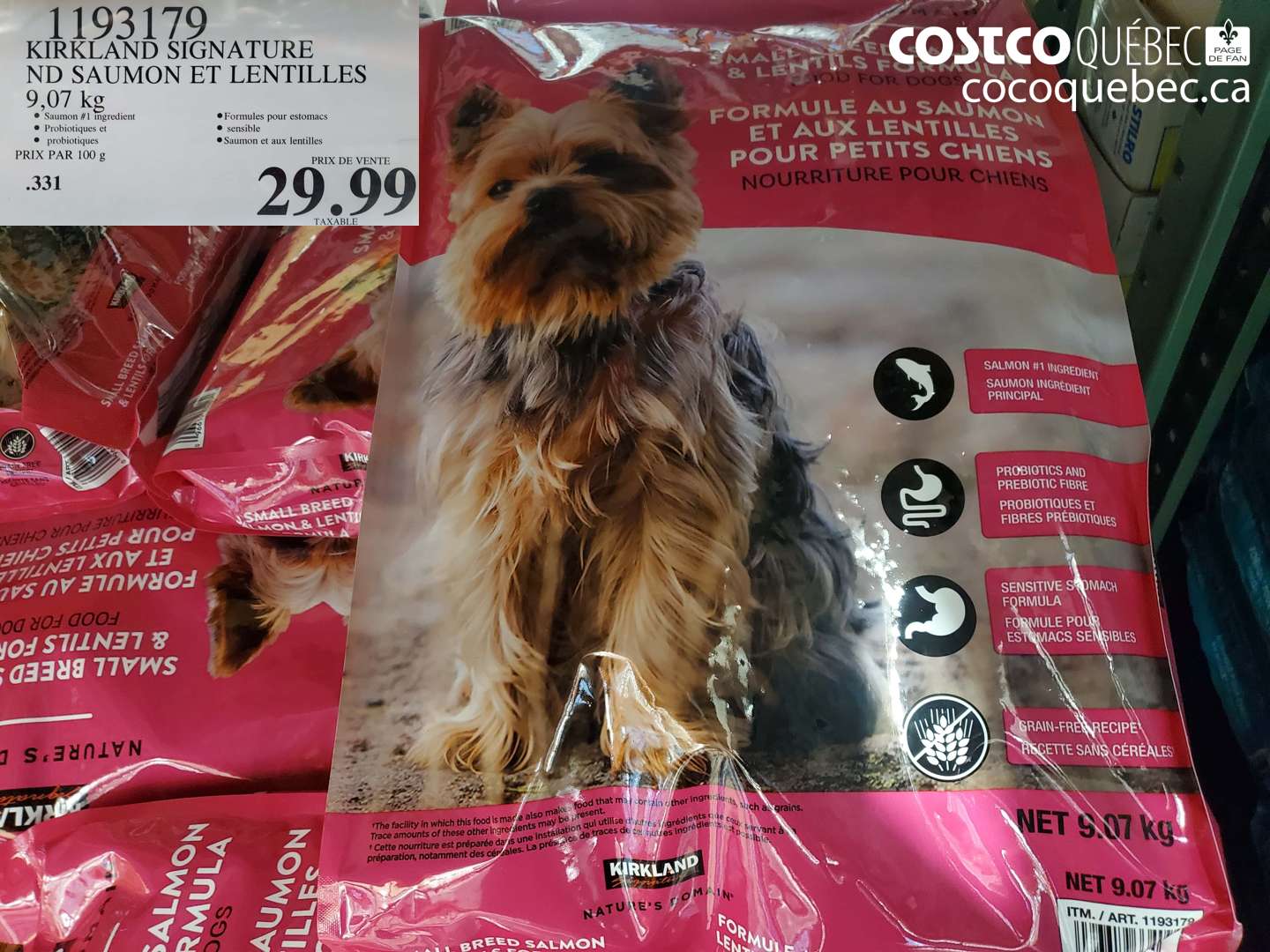 1193179 KIRKLAND SIGNATURE SAUMON ET LENTILLES $29.99