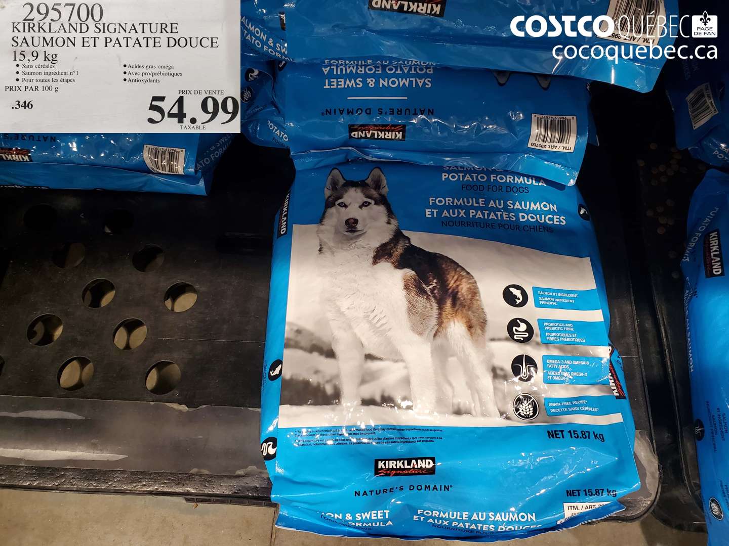 295700 KIRKLAND SIGNATURE SAUMON ET PATATE DOUCE $54.99
