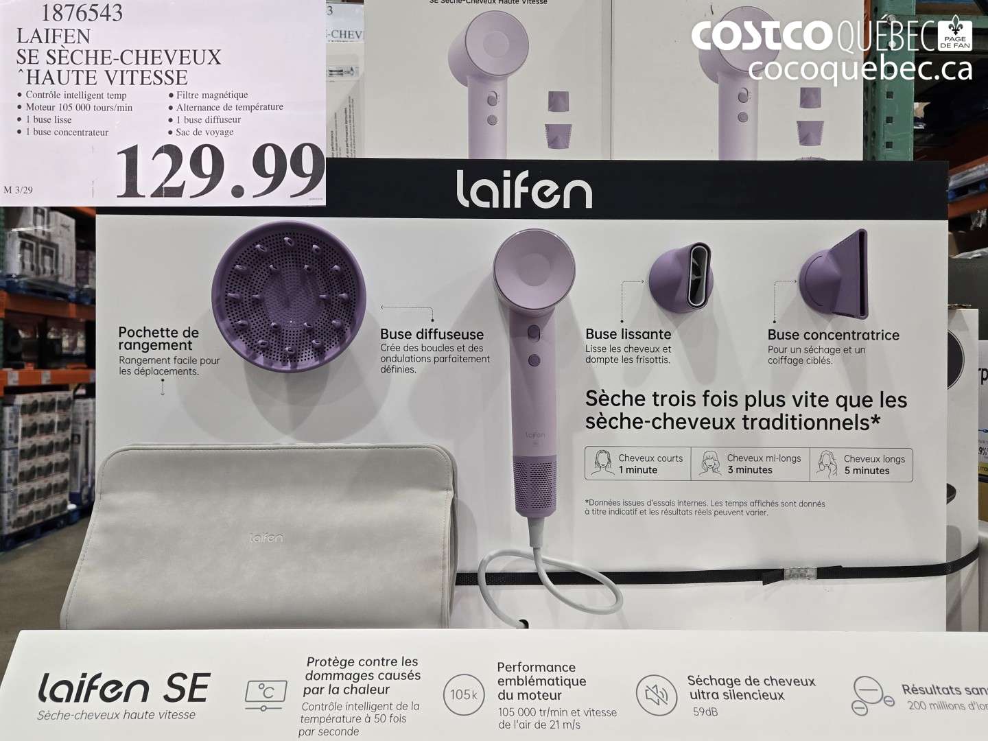 1876543 LAIFEN SE SÈCHE-CHEVEUX HAUTE VITESSE $129.99