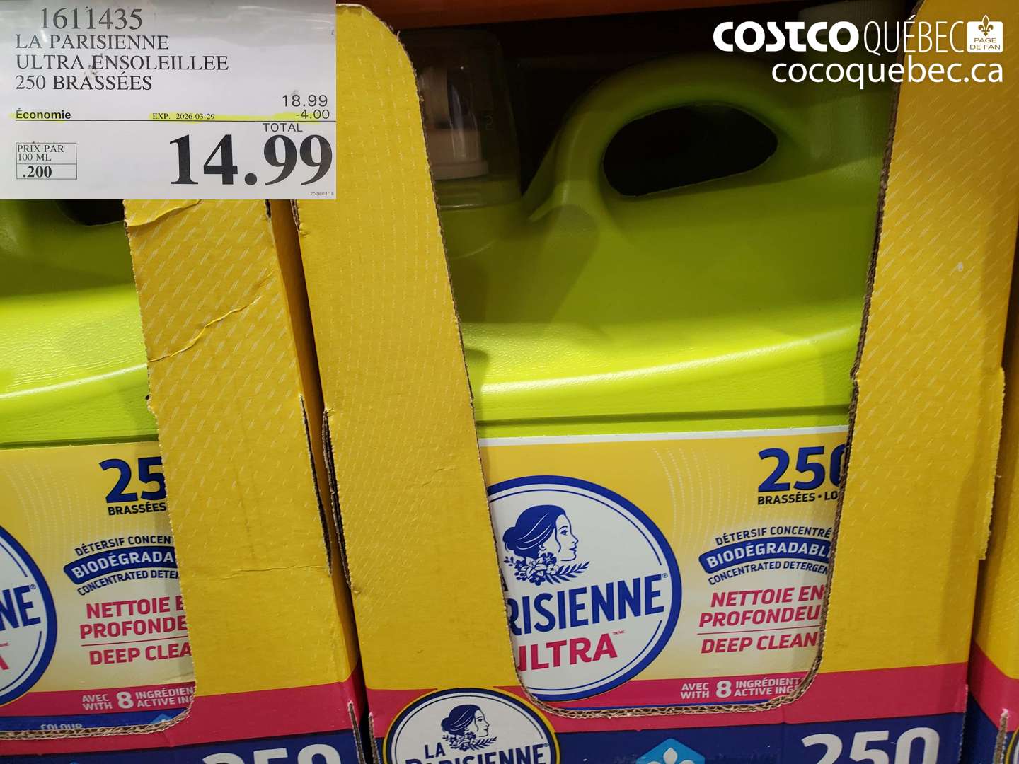 1611435 LA PARISIENNE ULTRA ENSOLEILLEE 250 BRASSÉES ($4.00 INSTANT SAVINGS EXPIRES ON 2026-03-29) $14.99