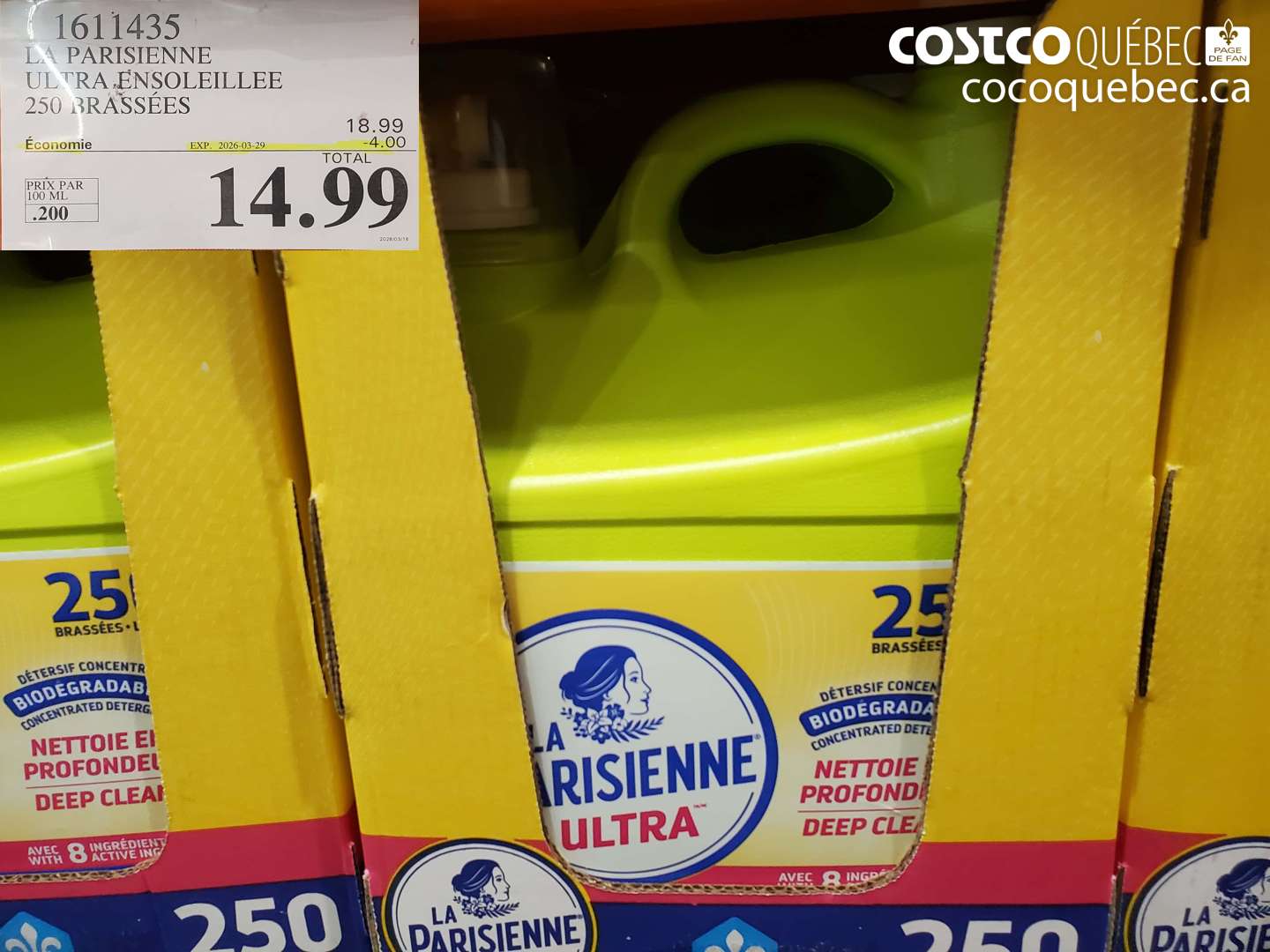 1611435 LA PARISIENNE ULTRA ENSOLEILLEE 250 BRASSEES ($4.00 INSTANT SAVINGS EXPIRES ON 2026-03-29) $14.99