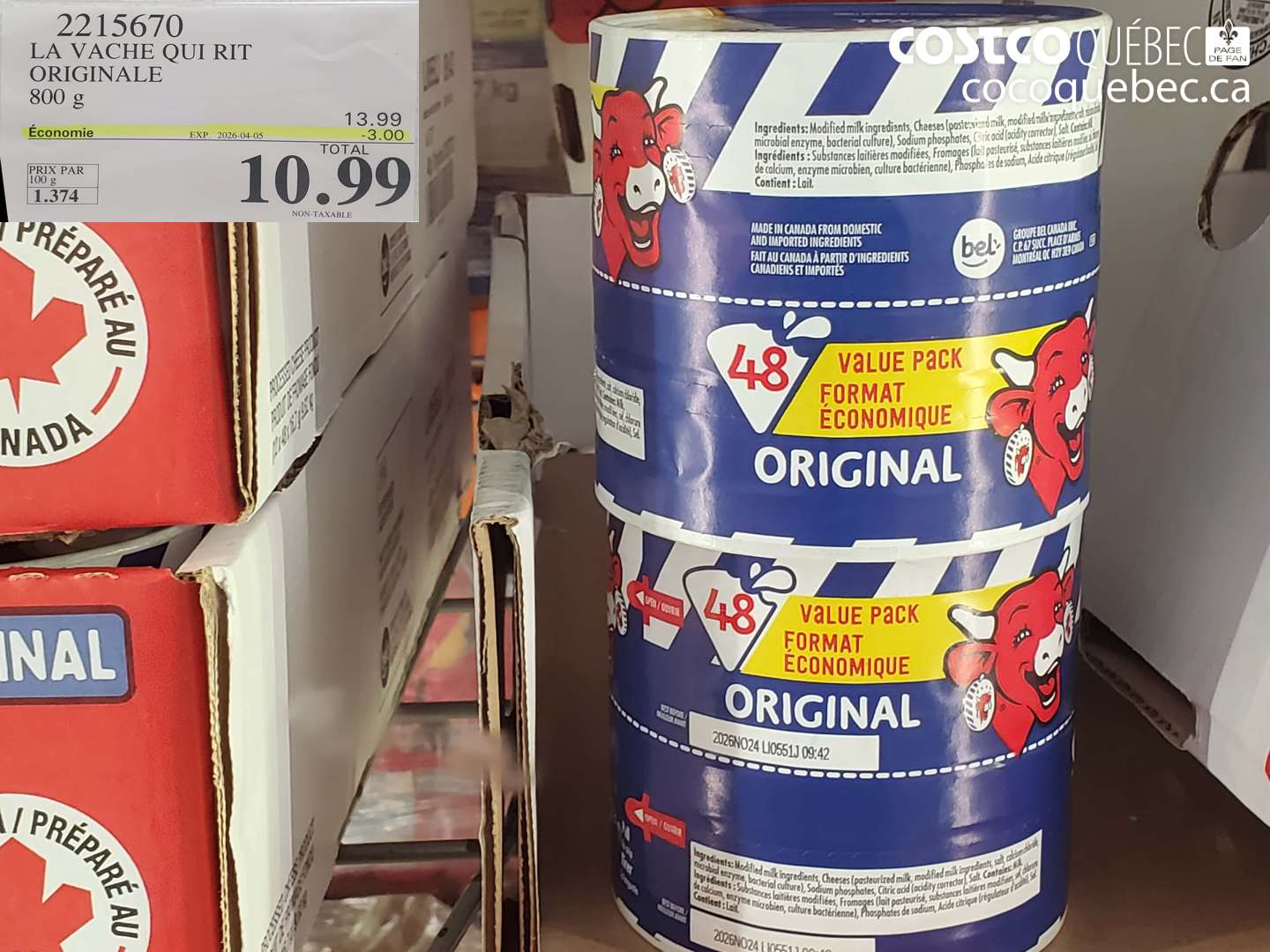 2215670 LA VACHE QUI RIT ORIGINALE ($3.00 INSTANT SAVINGS EXPIRES ON 2026-04-05) $10.99