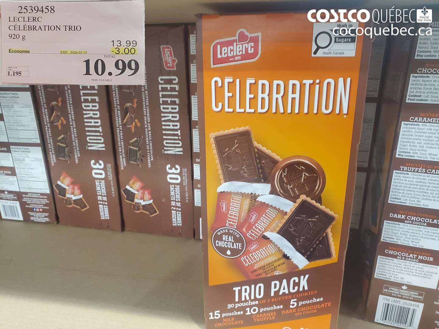 2539458 LECLERC CÉLÉBRATION TRIO 920 G ($3.00 INSTANT SAVINGS EXPIRES ON 2026-03-15) $10.99