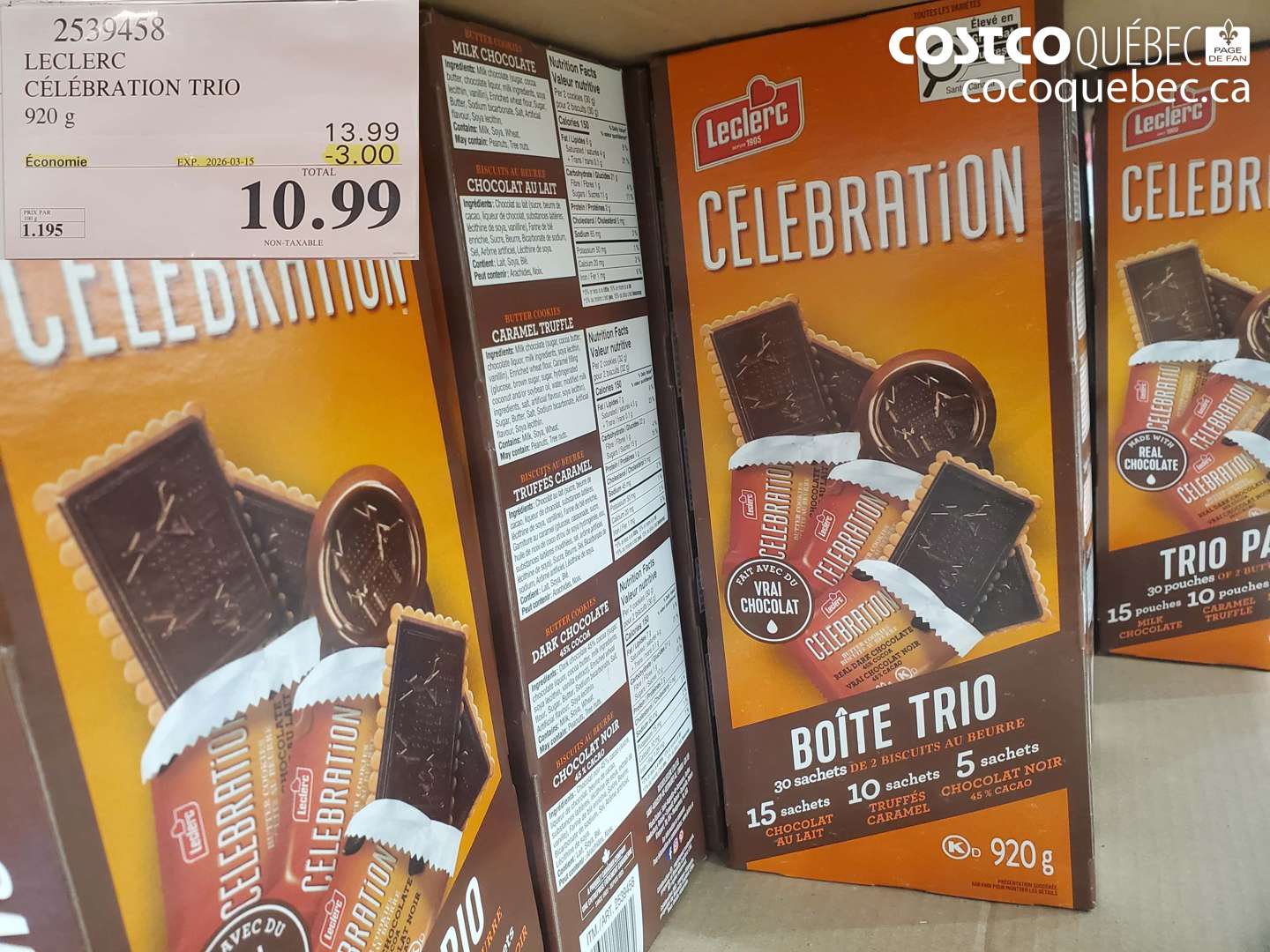 2539458 LECLERC CÉLÉBRATION TRIO 920 G ($3.00 INSTANT SAVINGS EXPIRES ON 2026-03-15) $10.99