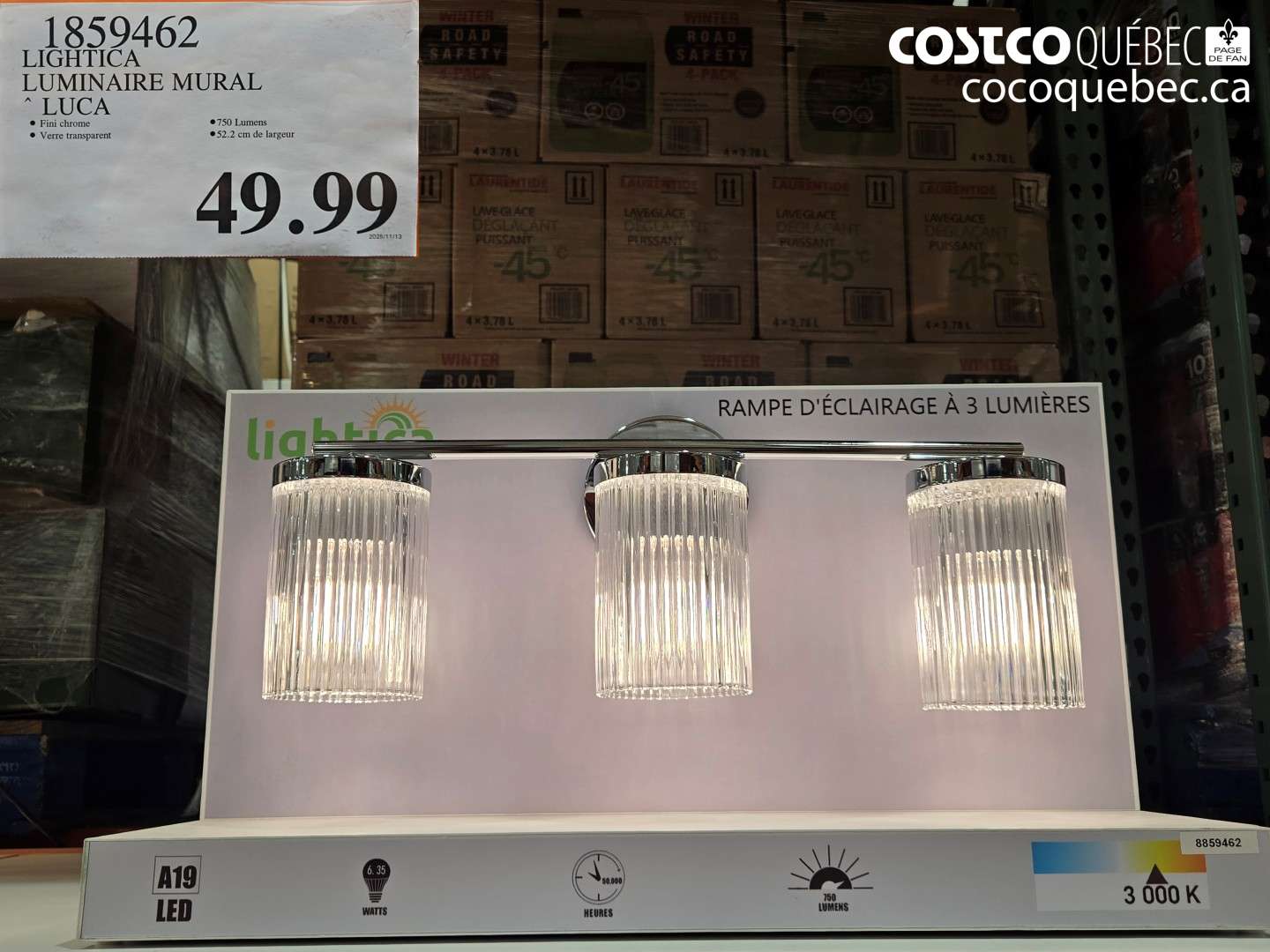 1859462 LIGHTICA LUMINAIRE MURAL LUCA $49.99