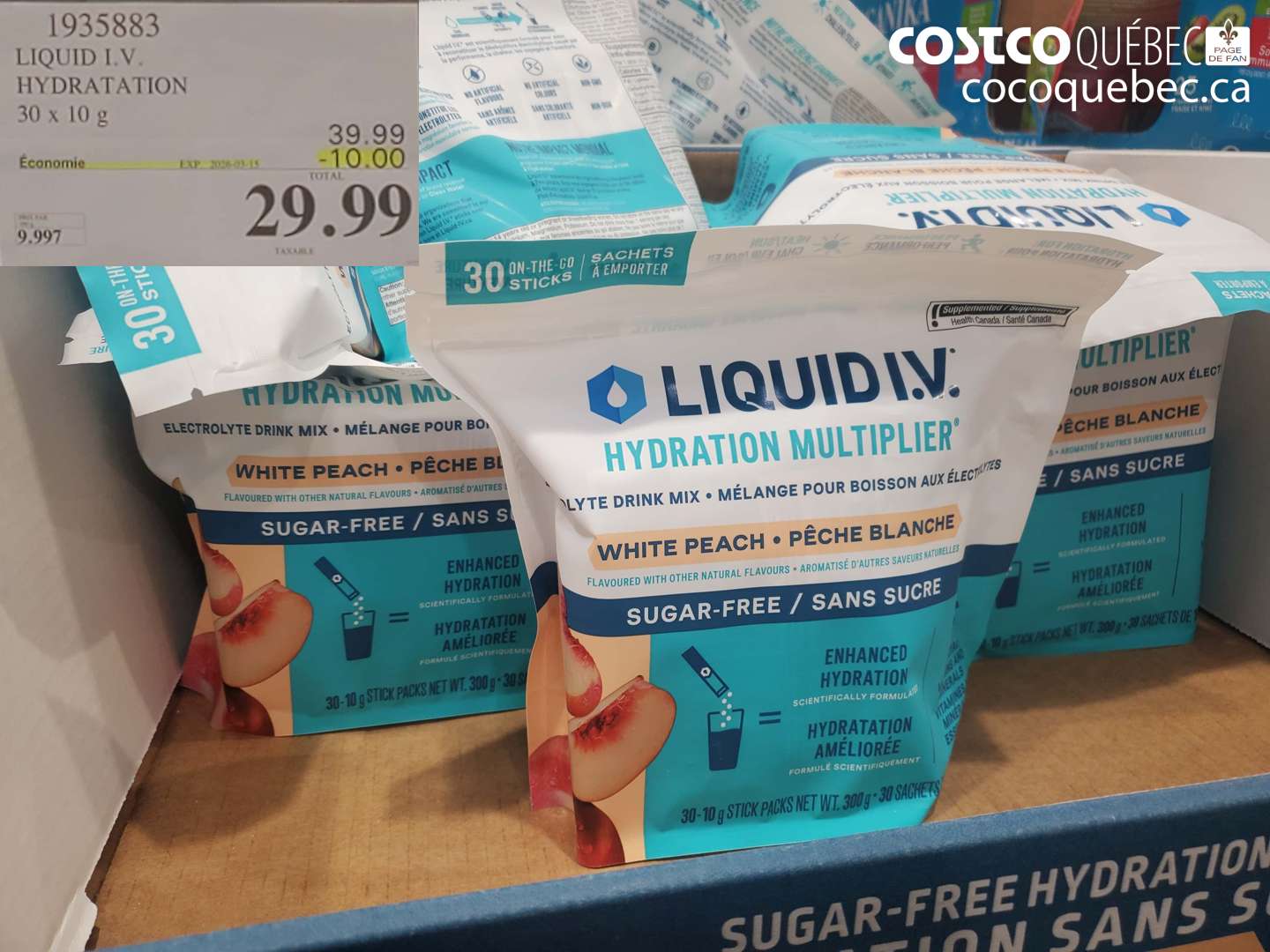 1935883 LIQUID I.V. HYDRATION ($10.00 INSTANT SAVINGS EXPIRES ON 2026-03-15) $29.99