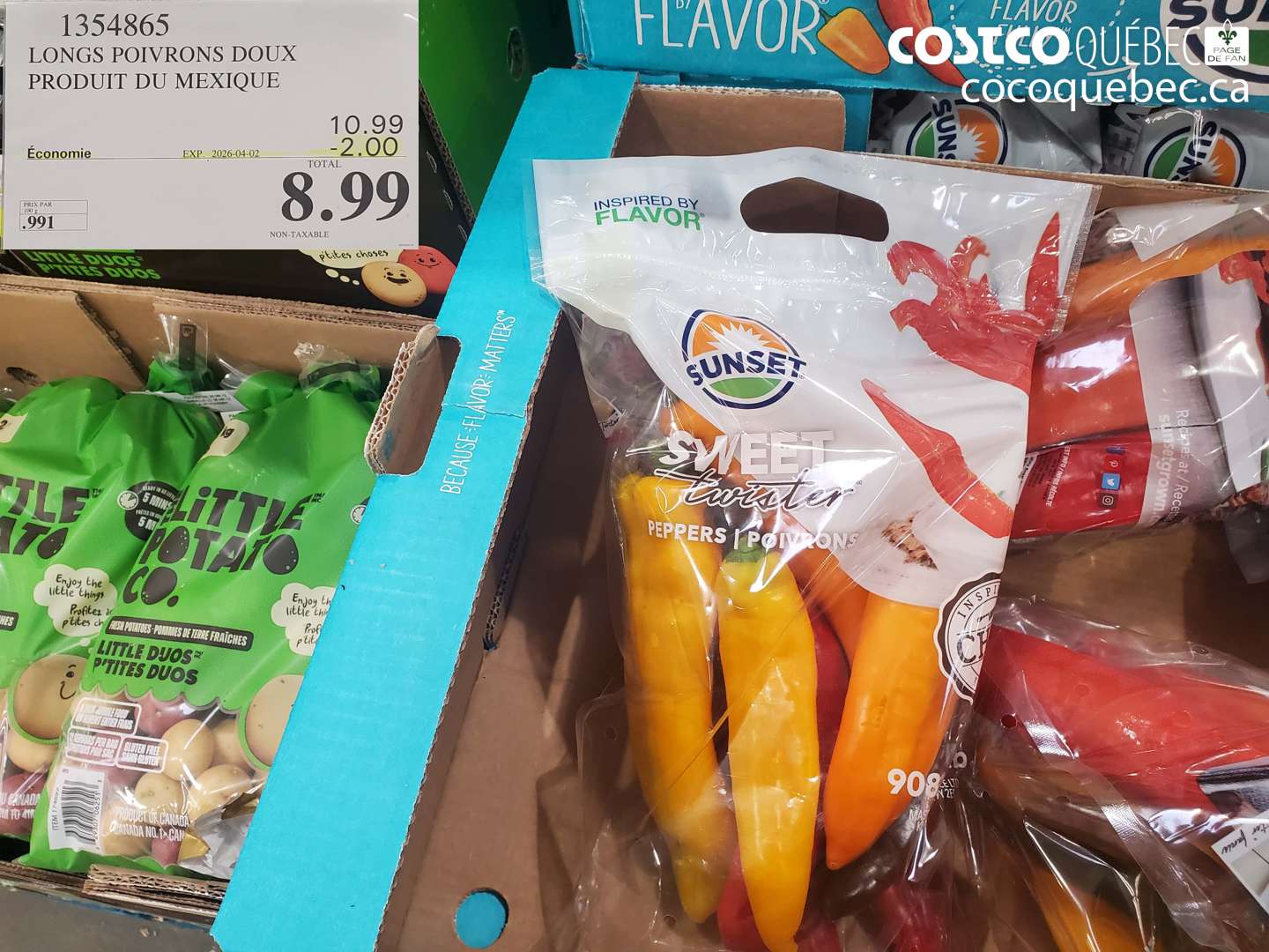 1354865 LONGS POIVRONS DOUX PRODUIT DU MEXIQUE ($2.00 INSTANT SAVINGS EXPIRES ON 2026-04-02) $8.99