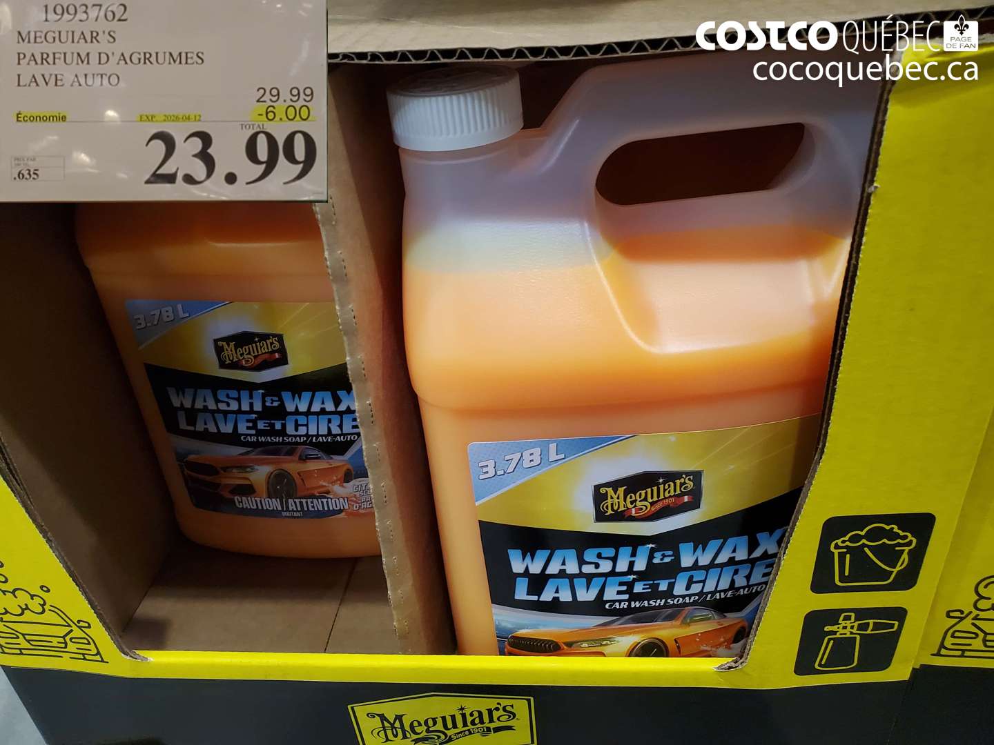 1993762 MEGUIAR'S PARFUM D'AGRUMES LAVE AUTO ($6.00 INSTANT SAVINGS EXPIRES ON 2026-04-12) $23.99
