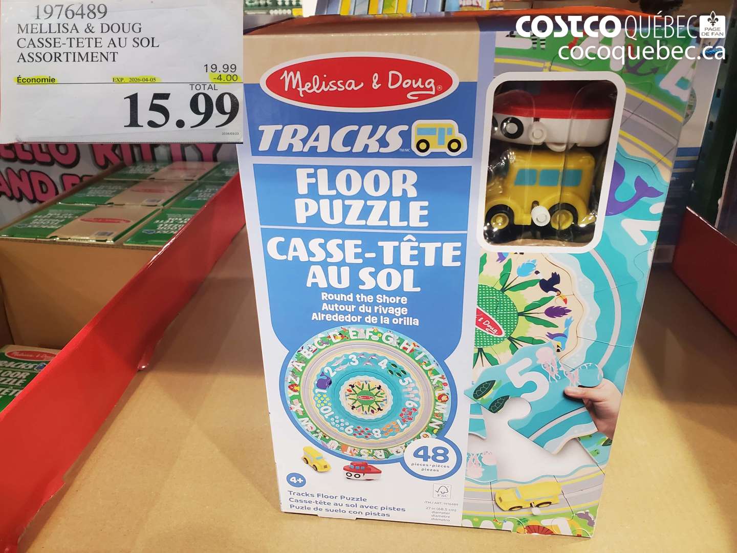 1976489 MELLISA & DOUG CASSE-TETE AU SOL ASSORTIMENT ($4.00 INSTANT SAVINGS EXPIRES ON 2026-04-05) $15.99