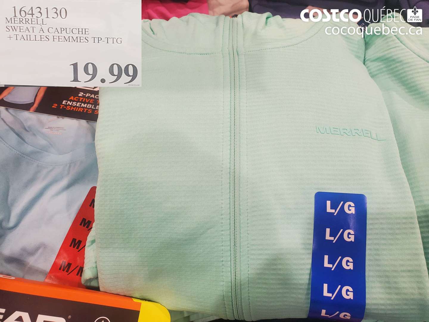 1643130 MERRELL SWEAT À CAPUCHE +TAILLES FEMMES TP-TTG $19.99
