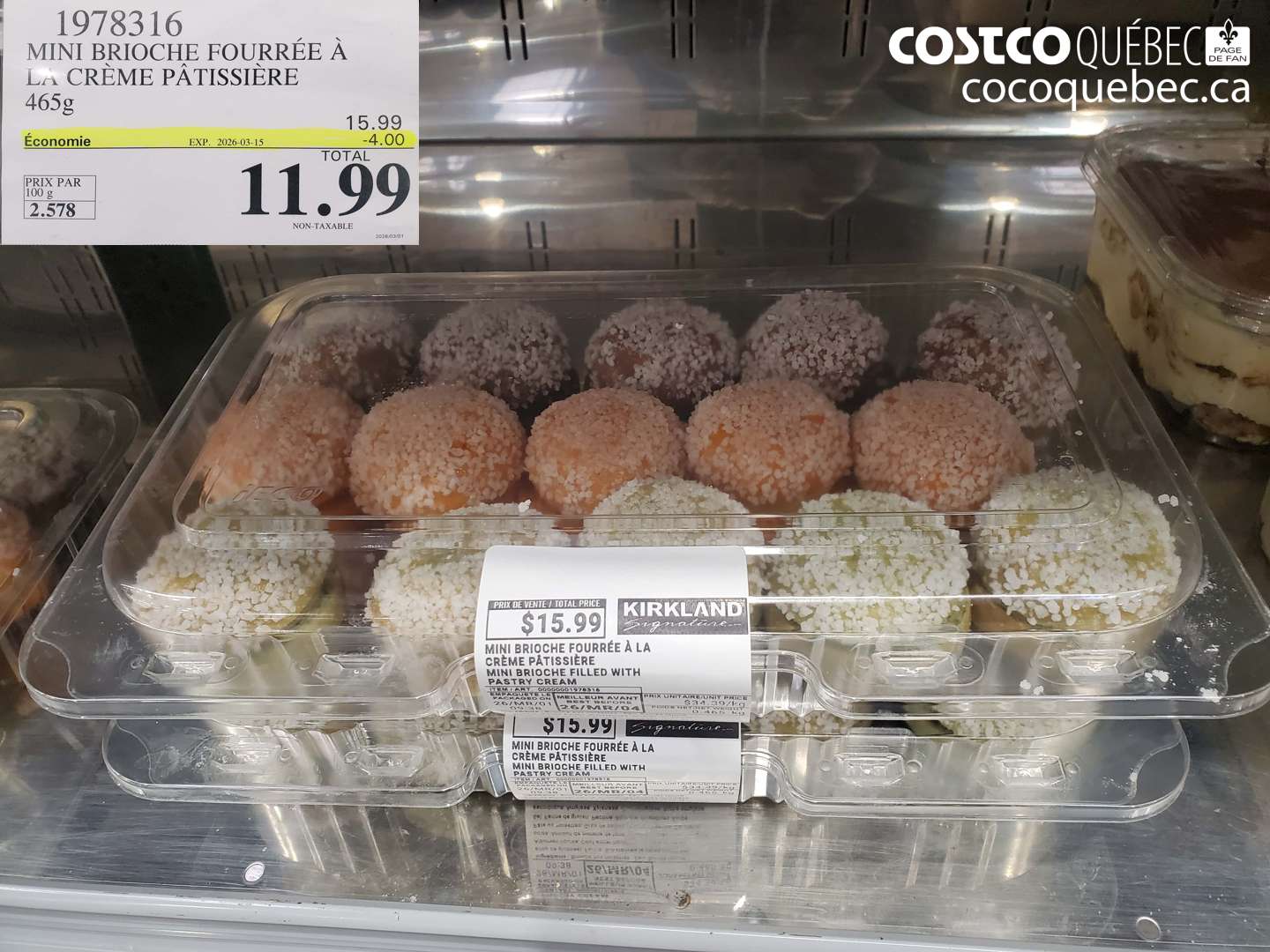 1978316 MINI BRIOCHE FOURRÉE À LA CRÈME PÂTISSIÈRE 465G ($4.00 INSTANT SAVINGS EXPIRES ON 2026-03-15) $11.99