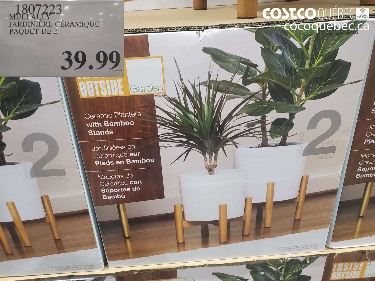 1807223 MULLALLY JARDINIERE CERAMIQUE PAQUET DE 2 $39.99