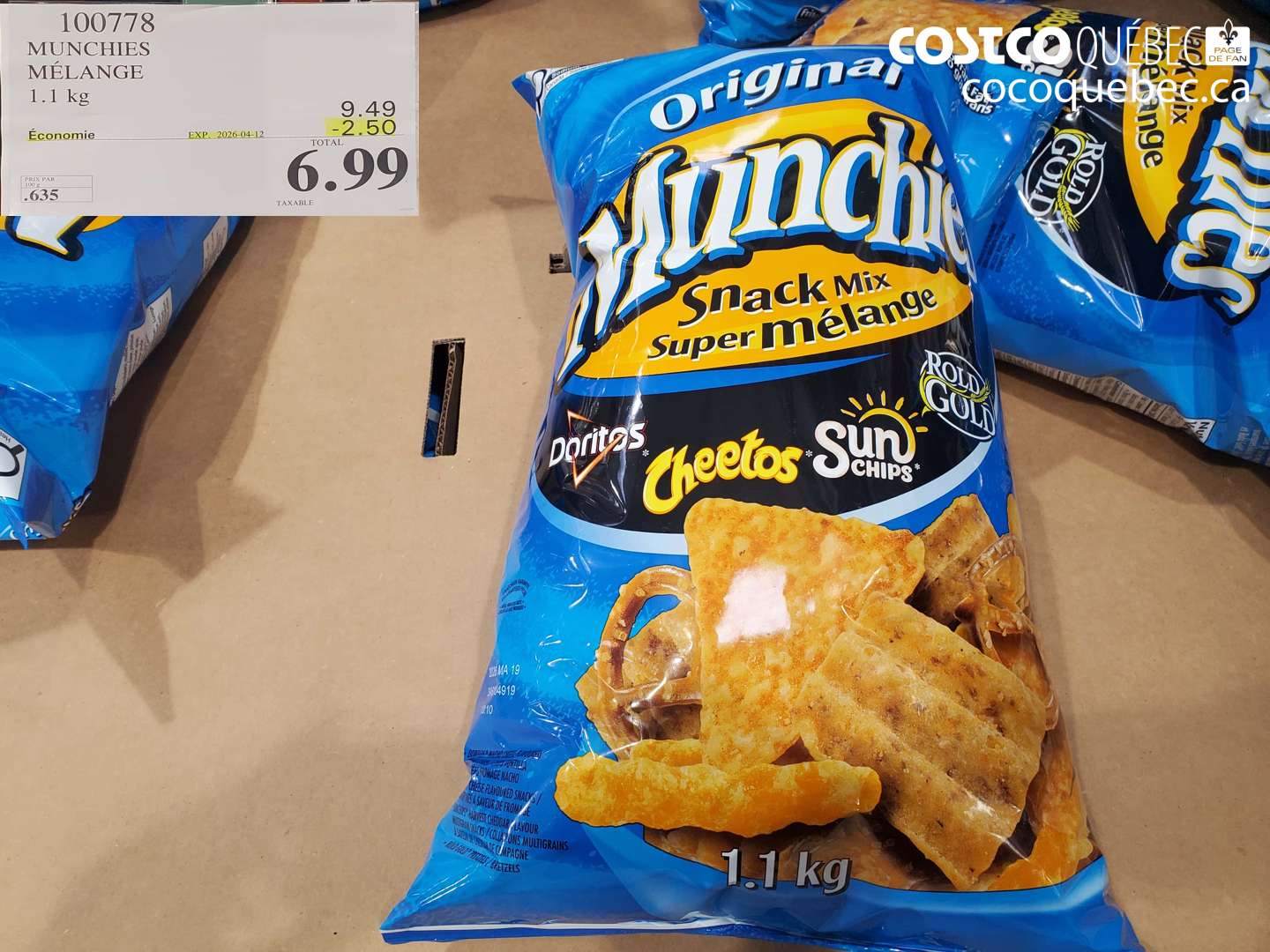 100778 MUNCHIES MELANGE 1.1 KG ($2.50 INSTANT SAVINGS EXPIRES ON 2026-04-12) $6.99