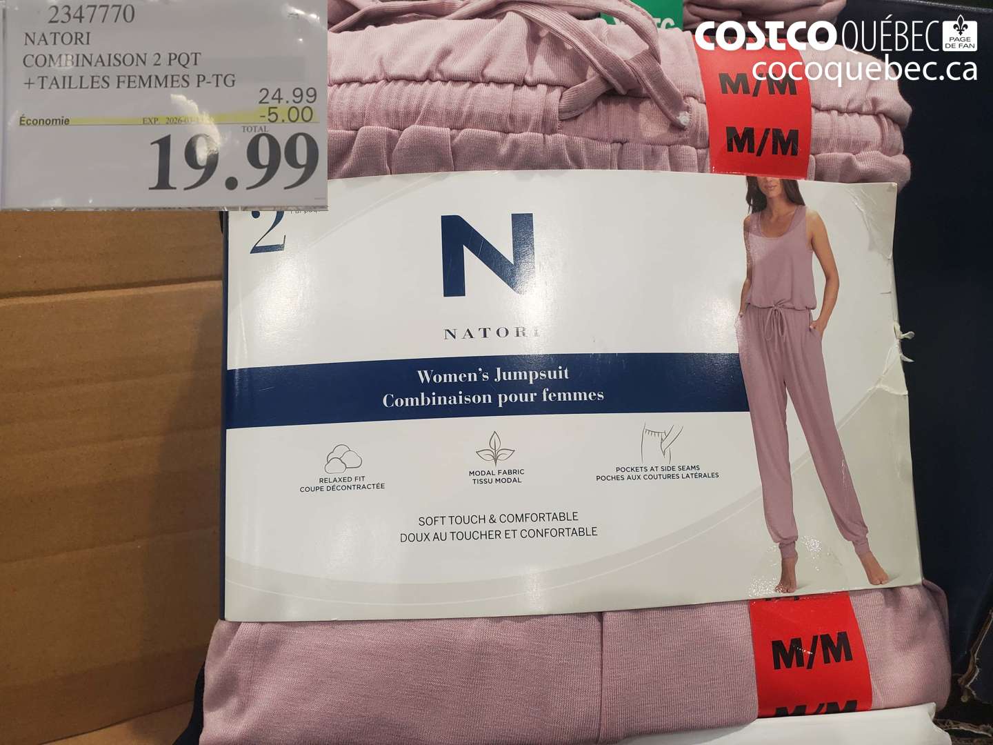 2347770 NATORI COMBINAISON 2 PQT + TAILLES FEMMES P-TG ($5.00 INSTANT SAVINGS EXPIRES ON 2026-03-31) $19.99