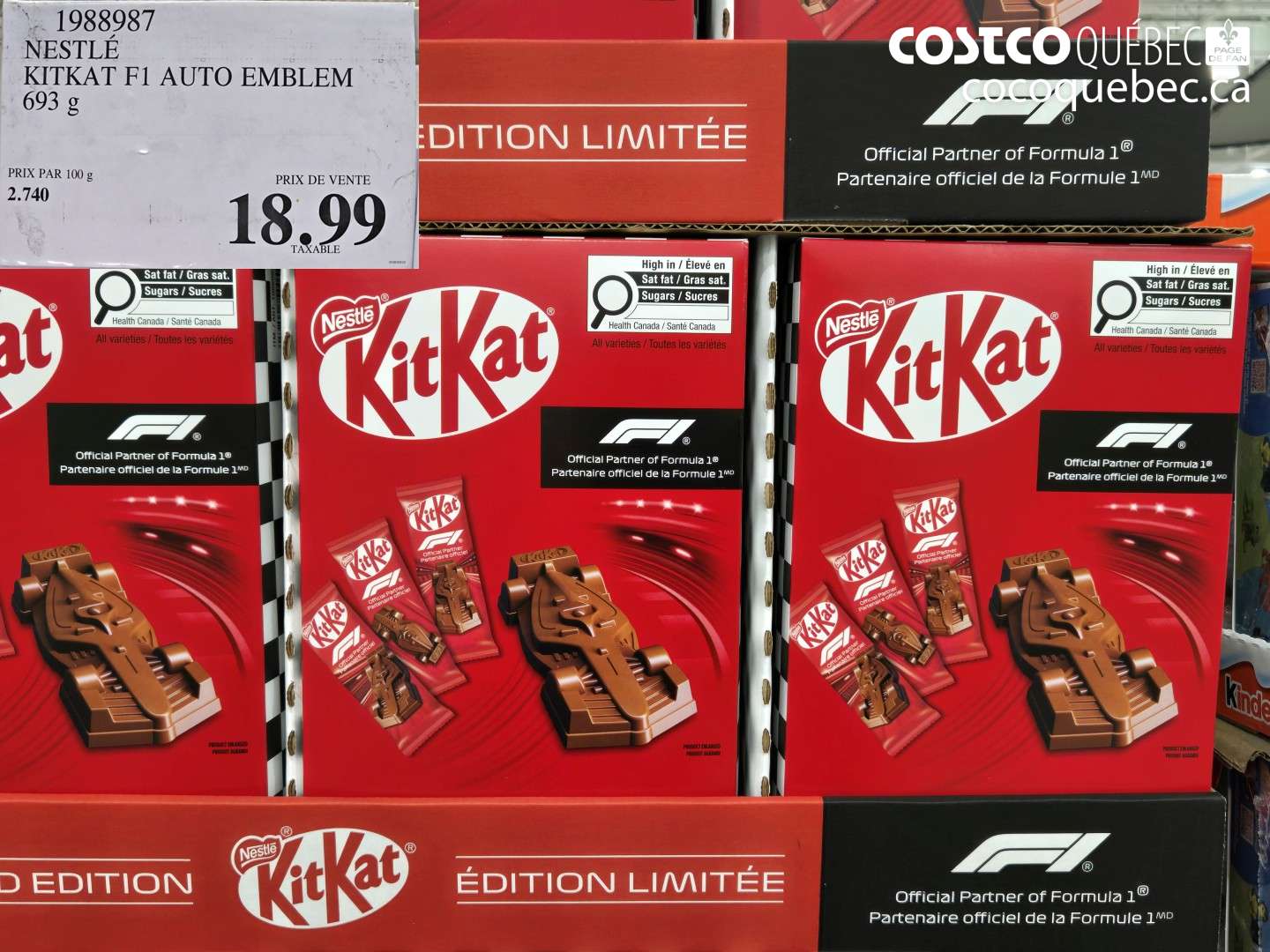 1988987 NESTLÉ KITKAT F1 AUTO EMBLEM 693 G $18.99