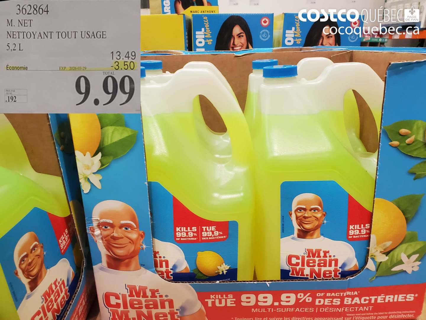 362864 NETTOYANT TOUT USAGE 5,2 L ($3.50 INSTANT SAVINGS EXPIRES ON 2026-03-29) $9.99