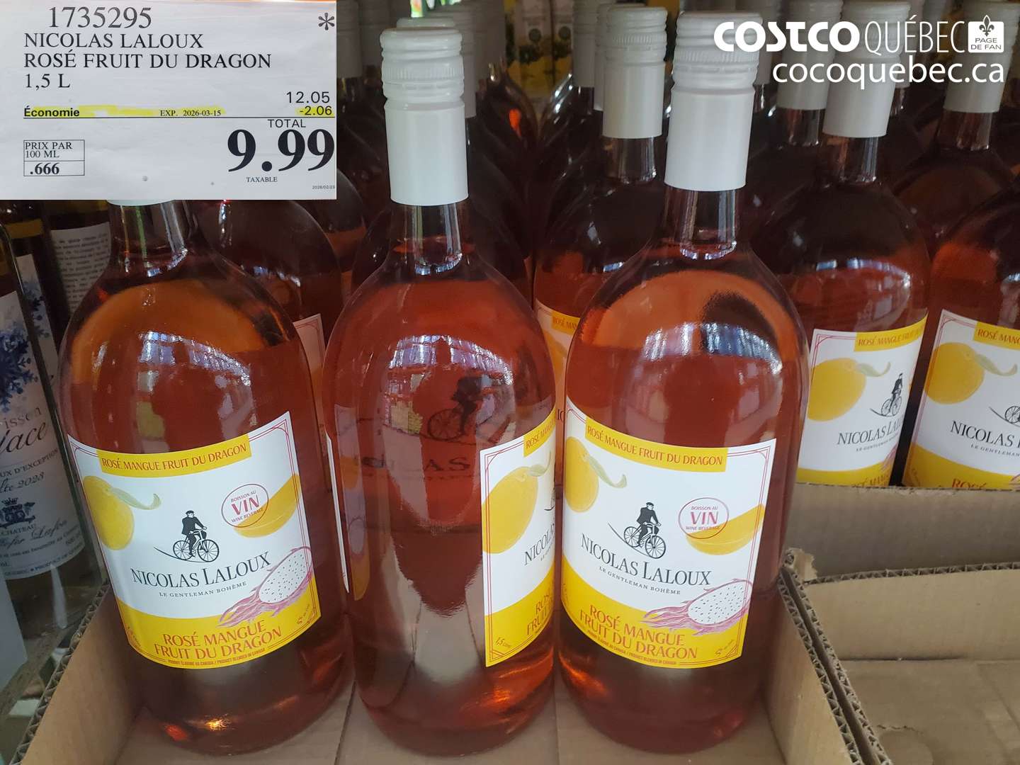 1735295 NICOLAS LALOUX ROSÉ FRUIT DU DRAGON 1,5 L ($2.06 INSTANT SAVINGS EXPIRES ON 2026-03-15) $9.99