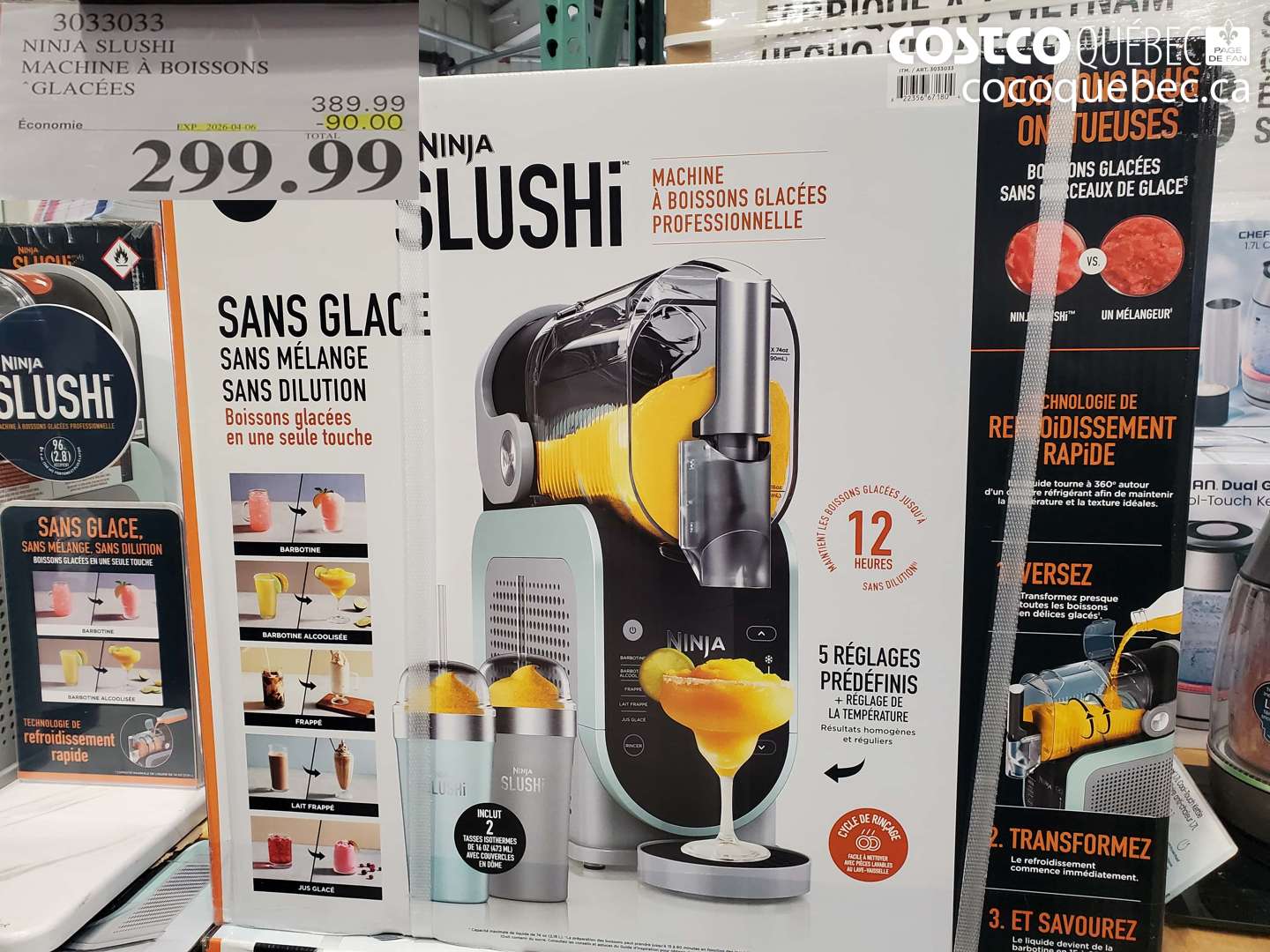 3033033 NINJA SLUSHI MACHINE À BOISSONS GLACÉES ($90.00 INSTANT SAVINGS EXPIRES ON 2026-04-06) $299.99