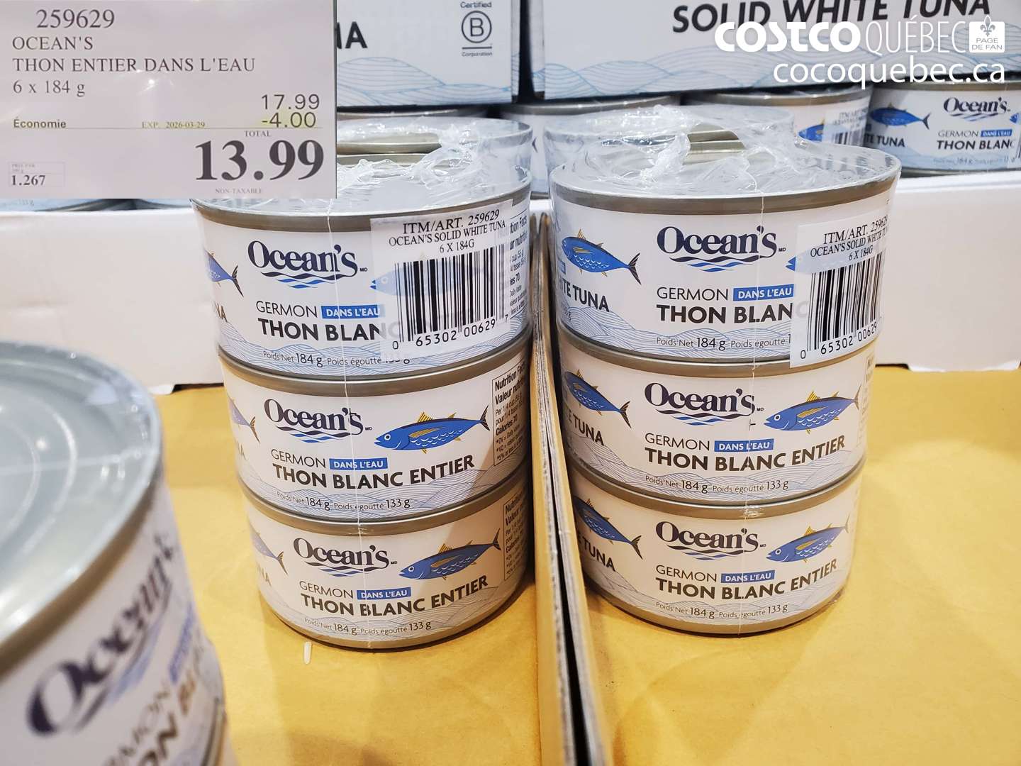 259629 OCEAN'S THON ENTIER DANS L'EAU ($4.00 INSTANT SAVINGS EXPIRES ON 2026-03-29) $13.99