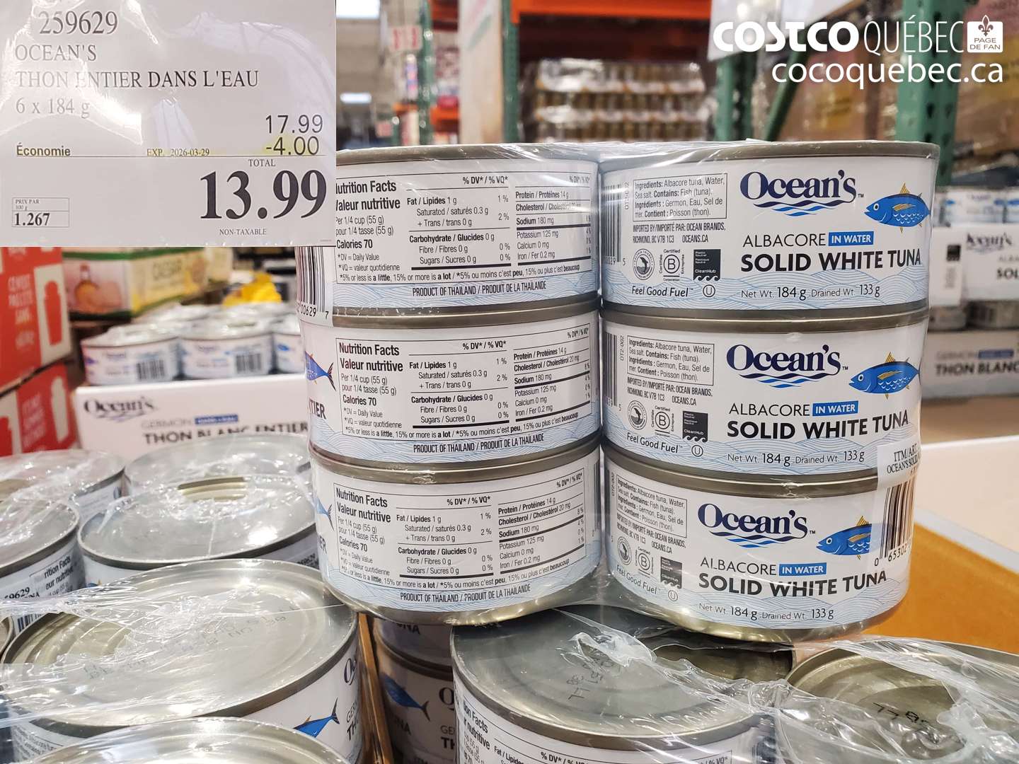 259629 OCEAN'S THON ENTIER DANS L'EAU ($4.00 INSTANT SAVINGS EXPIRES ON 2026-03-29) $13.99