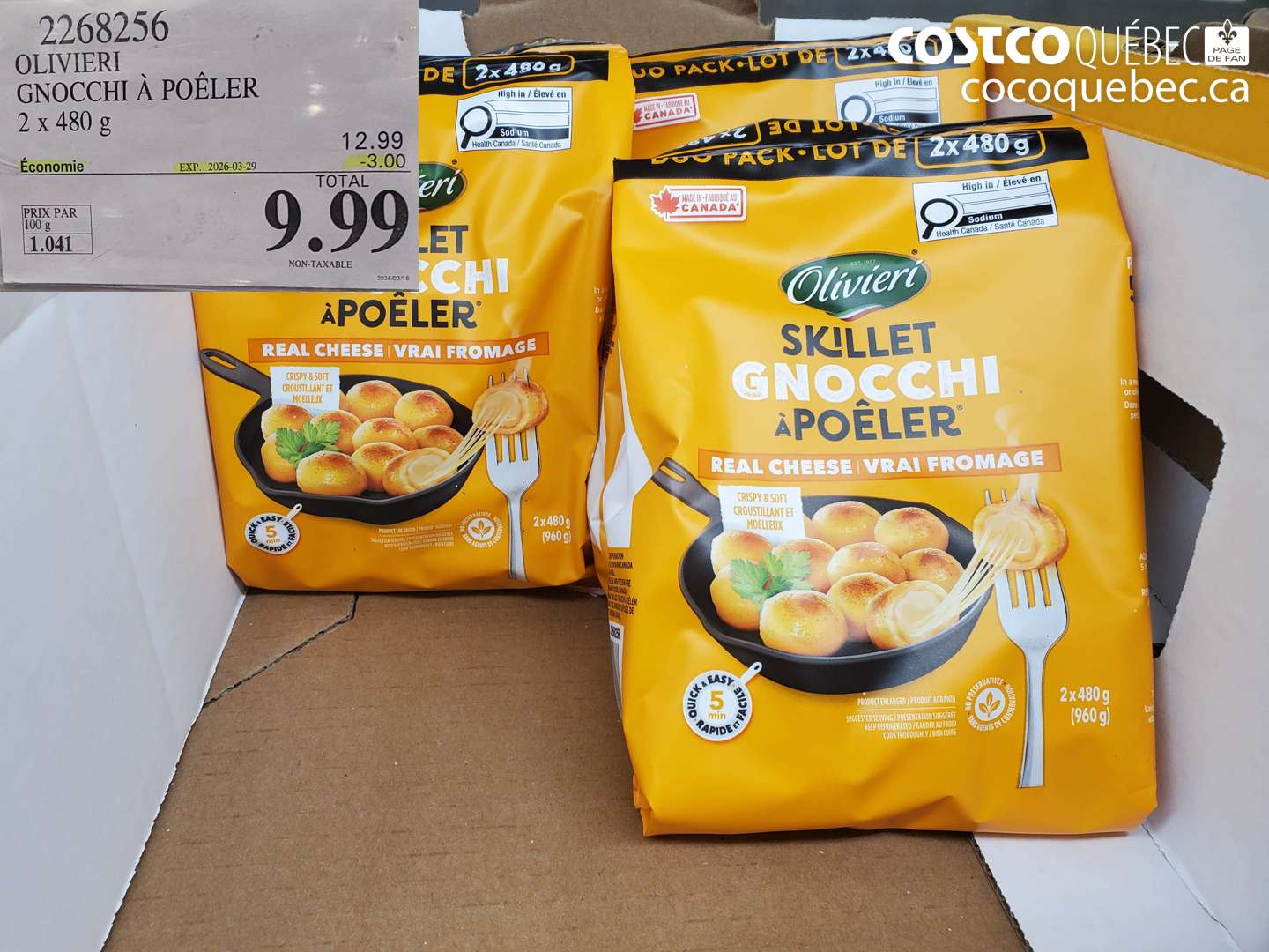 2268256 OLIVIERI GNOCCHI À POÊLER ($3.00 INSTANT SAVINGS EXPIRES ON 2026-03-29) $9.99
