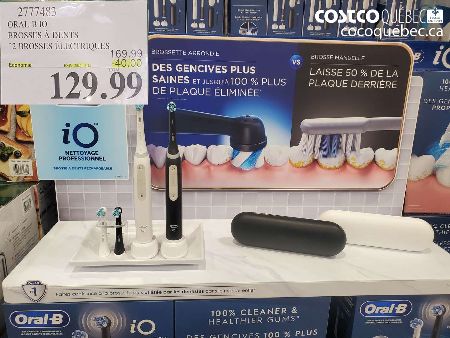 2777483 ORAL-B IO BROSSES À DENTS ($40.00 INSTANT SAVINGS EXPIRES ON 2026-03-15) $129.99