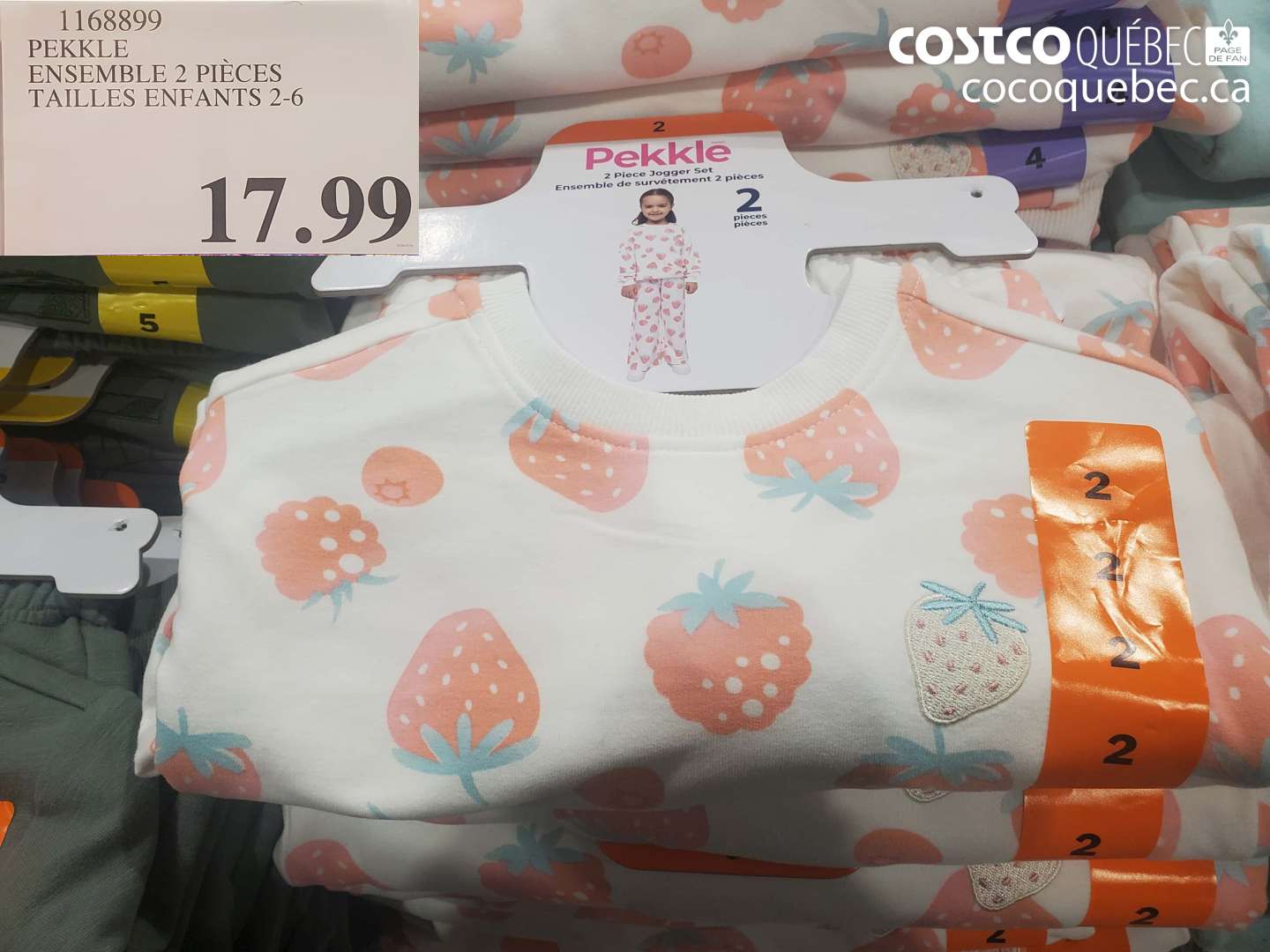 1168899 PEKKLE ENSEMBLE 2 PIECES TAILLES ENFANTS 2-6 $17.99