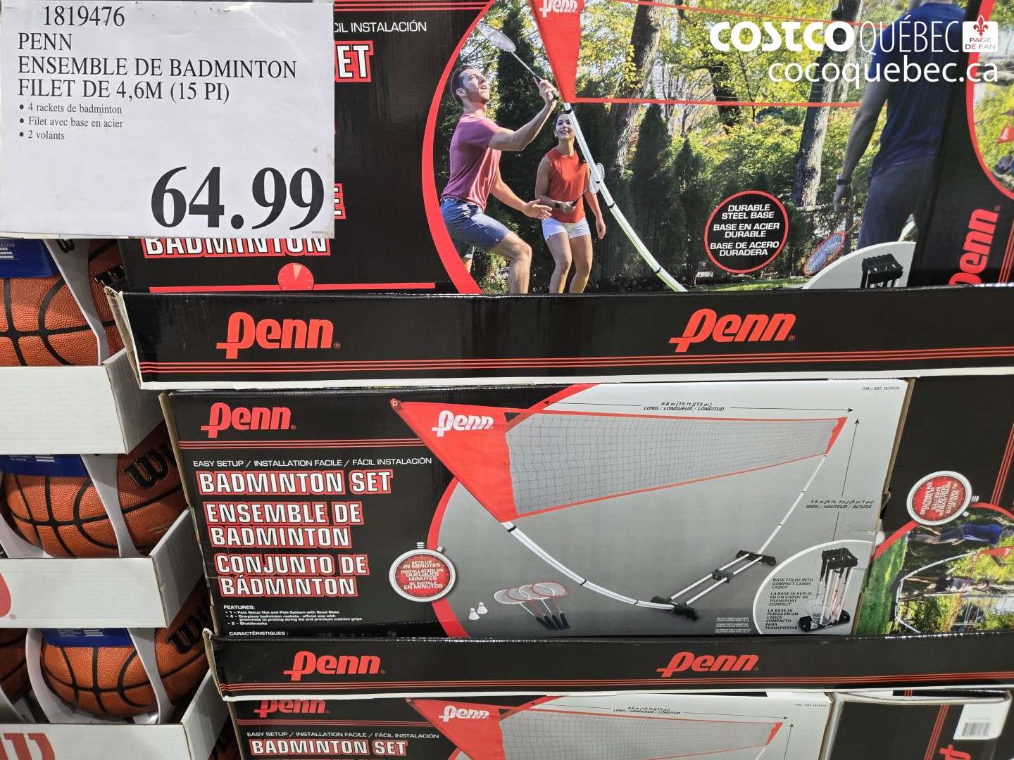 1819476 PENN ENSEMBLE DE BADMINTON FILET DE 4,6M (15 PI) $64.99