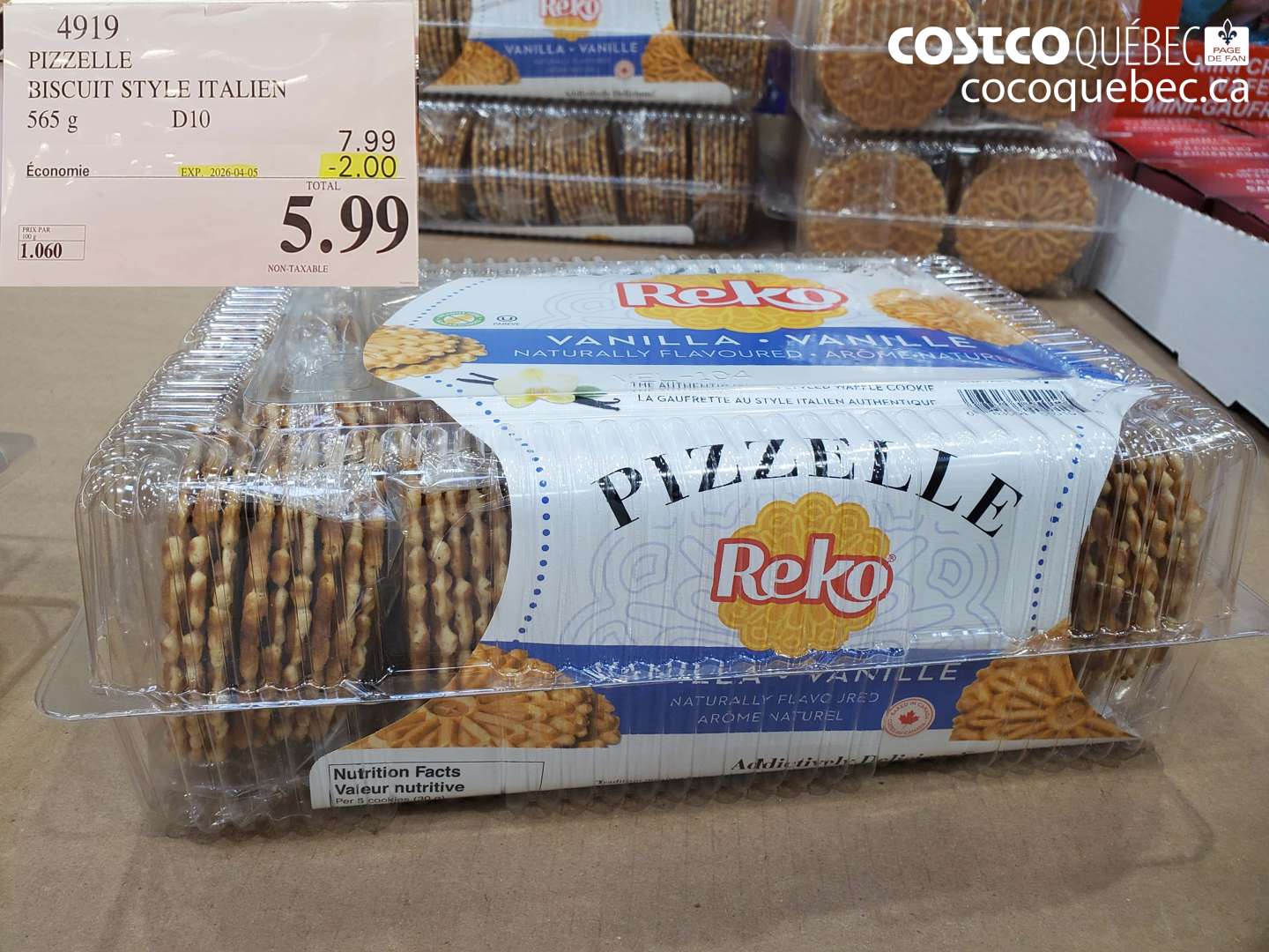 4919 PIZZELLE BISCUIT STYLE ITALIEN ($2.00 INSTANT SAVINGS EXPIRES ON 2026-04-05) $5.99